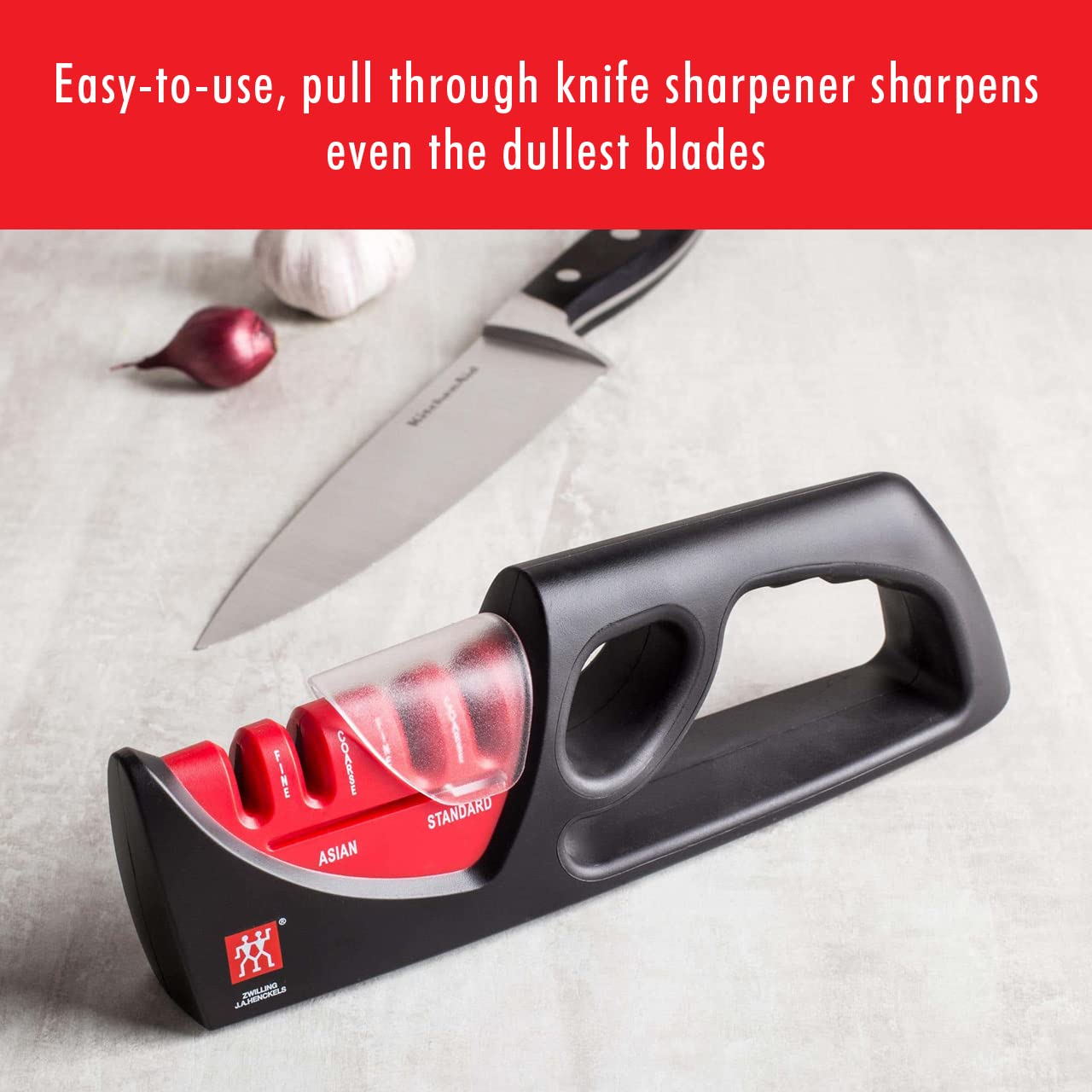 ZWILLING J.A. Henckels 32602-001 4-Stage Pull Through Knife Sharpener