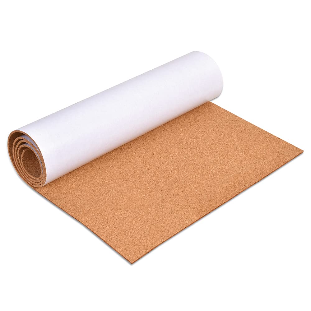 3mm Self-Adhesive Cork Board Roll, 1/8" Thick Cork Boards for Walls,11.8"x47" Cork Board Roll for Office, Home, School(120 * 180,Y)