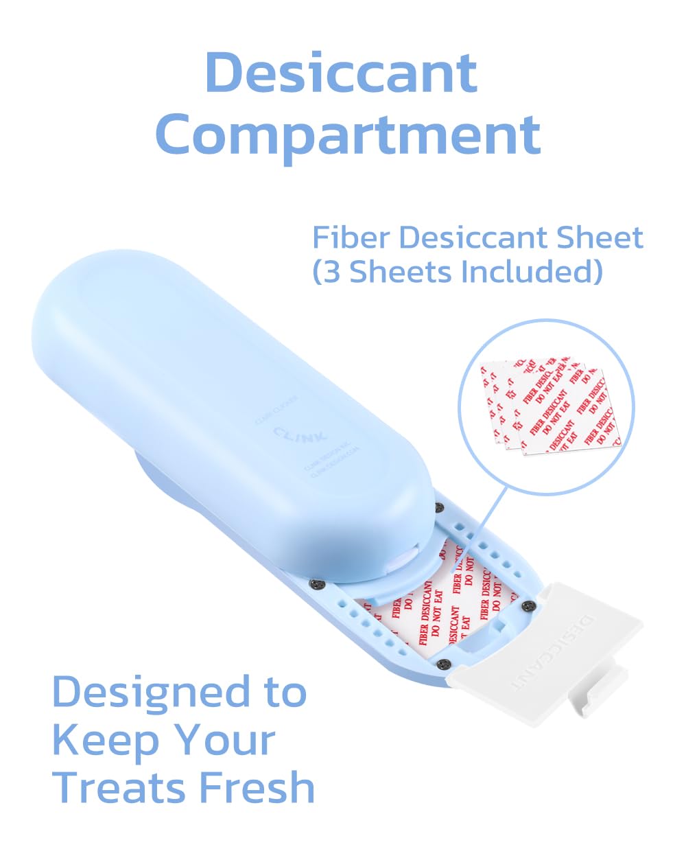 Clicker Dog Trainer & Dog Treat Pouch Alternative Dual Use 2 in 1 Dog Clicker for Training - Durable, Light (2.36 oz), Easy to Clean & Handle, Fast to Fill, Innovative Design, Blue - Click Design