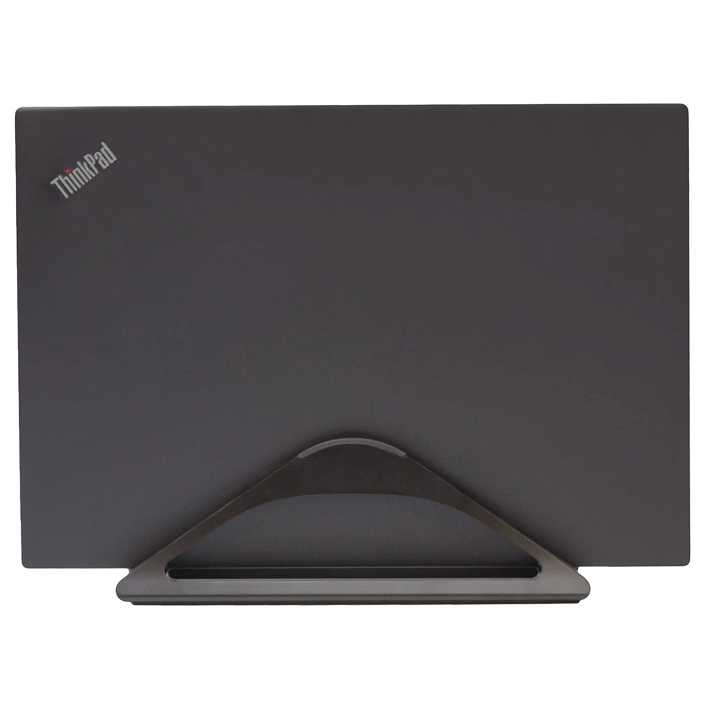 HumanCentric Vertical Laptop Stand for Desks in Matte Black, Upright Adjustable Holder to Dock Apple MacBook, MacBook Pro, and Other Laptops to Organize Work & Home Office, Automatic Grip