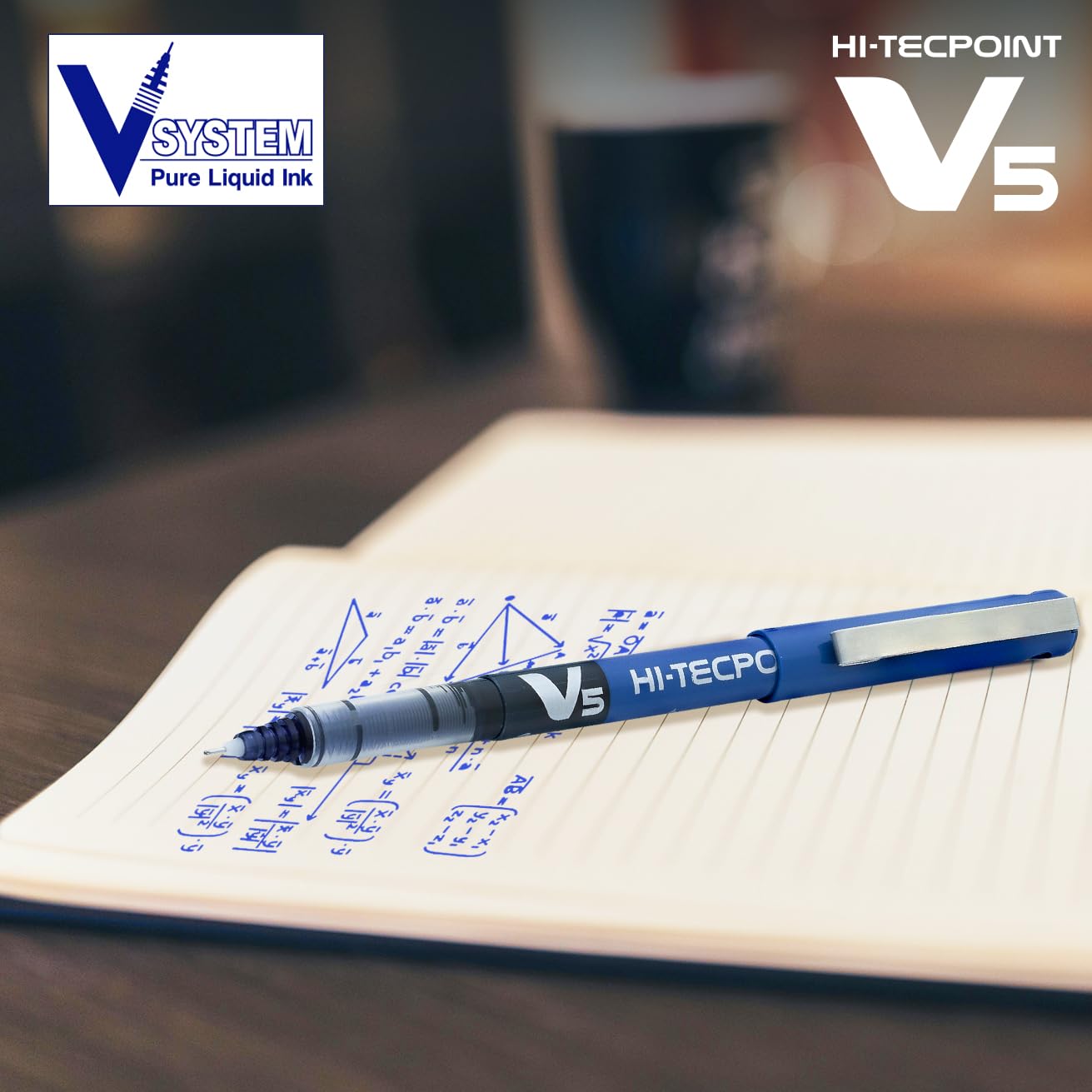Pilot Hi-Tecpoint V5 Pen, Blue (Pack of 12)