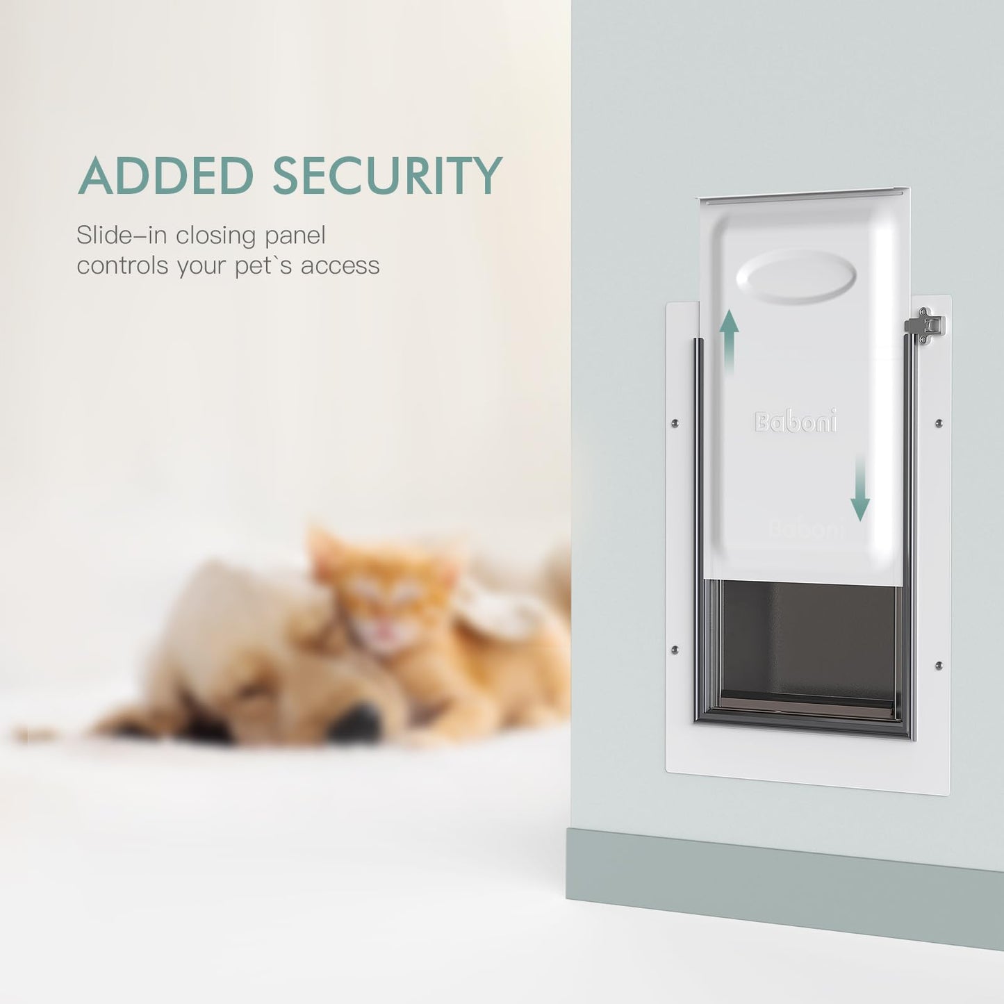 Baboni Metal Closing Panel Pet Door Cover (Large) - Only for Baboni Large Pet Door