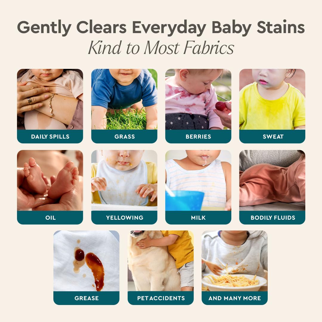 Puracy Natural Baby Laundry Stain Remover Refill 48 fl oz (1420ml) - Unscented Enzyme Cleaner - Baby Spot Cleaner - Plant-Based, Grease Oil Fabric Cleaner