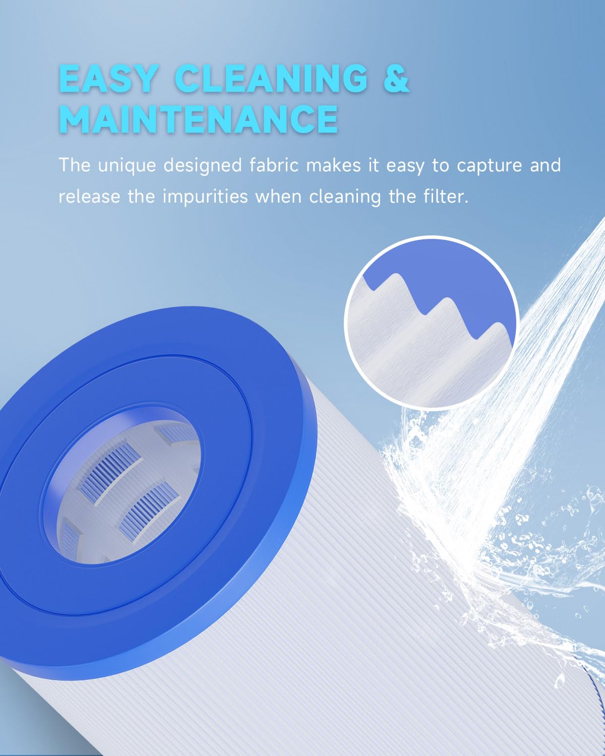 AQUALTRA Spa Filter Replacement Compatible with PRB25-IN, C-4326, FC-2375, FC-2370, 3005845, 17-2327, 100586, 33521, 25392, 817-2500, Guardian 413-106, 13 5/16" x 5" Drop in Hot Tub Filter 2 Pack