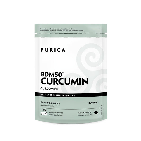 PURICA Curcumin BDM50 Extra Strength, 30 Vegan Caps, 30-Day Supply, Curcumin Supplement to Support Joint Comfort, Enhance Mobility & Flexibility, Promotes Overall Well-Being with Optimal Absorption