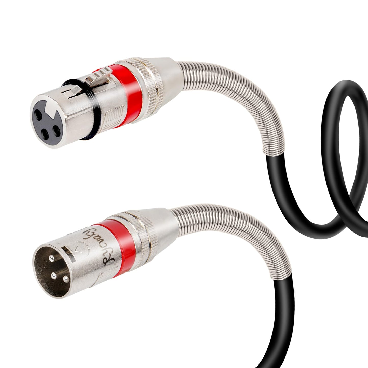 rycvaky 2 Pack 20 FT XLR Microphone Cables, Oxygen-Free Copper 3-Pin Balanced Shielded XLR Male to Female Mic Cord for Podcast Studio Speaker, PA Systems, Audio Mixer and More, Heavy Duty