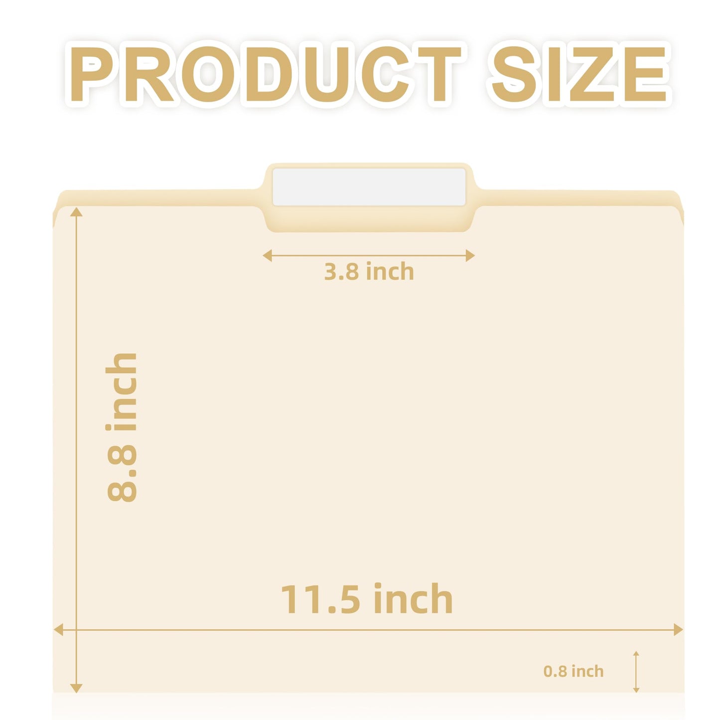 250 Packs Manila File Folder,Manila Folder 8.5x11,1/3 Cut Tabs Folder for Office,School and Home,Organizer File Folder Letter Size