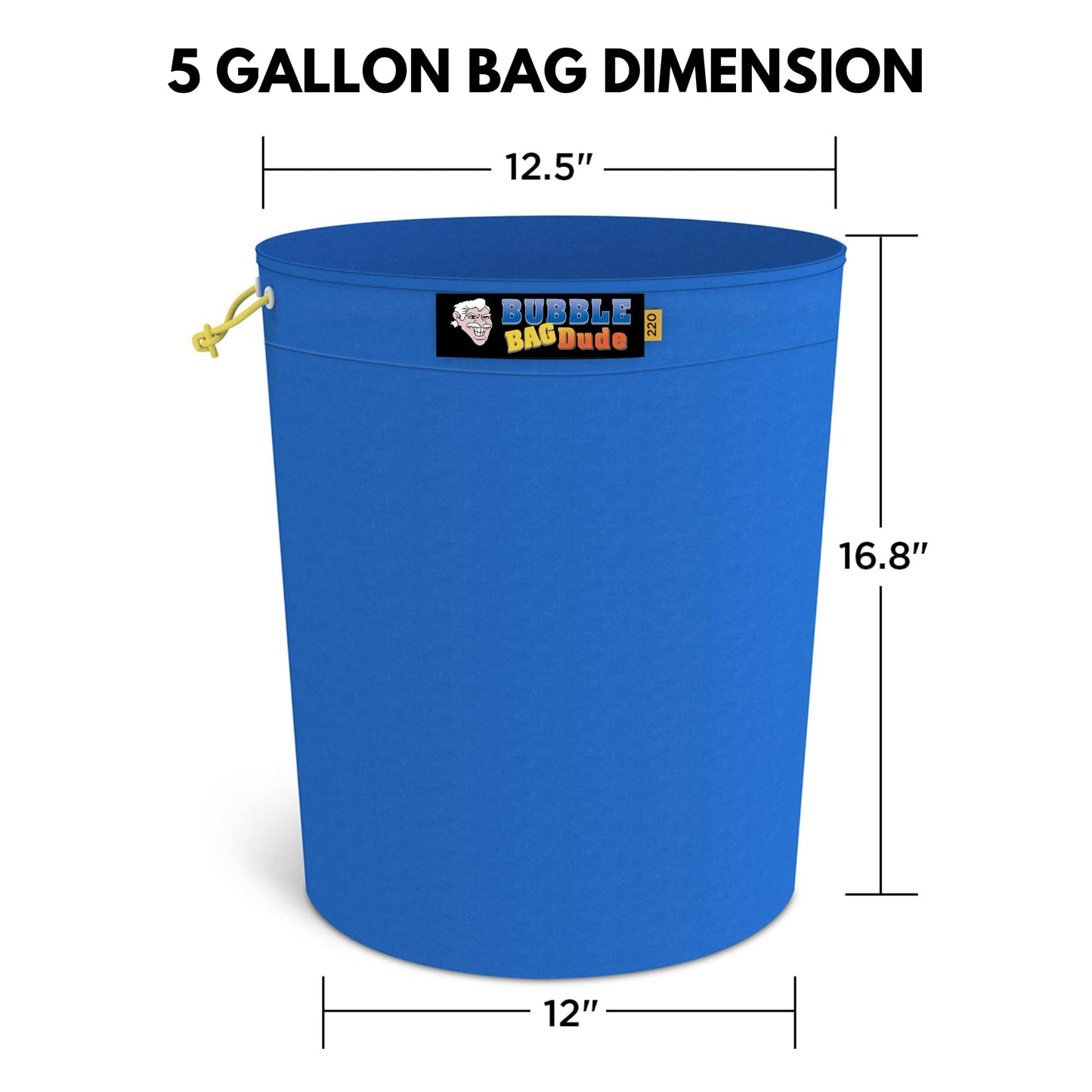 BUBBLEBAGDUDE Extraction Bags 5 Gallon 4 Bags Set - Herbal Bubble Ice Bag Essence Extractor Kit - Plant & Herb Extraction Filter Bags with 10 x 10” Pressing Screen & Storage Bag 220 to 25-Micron Bags