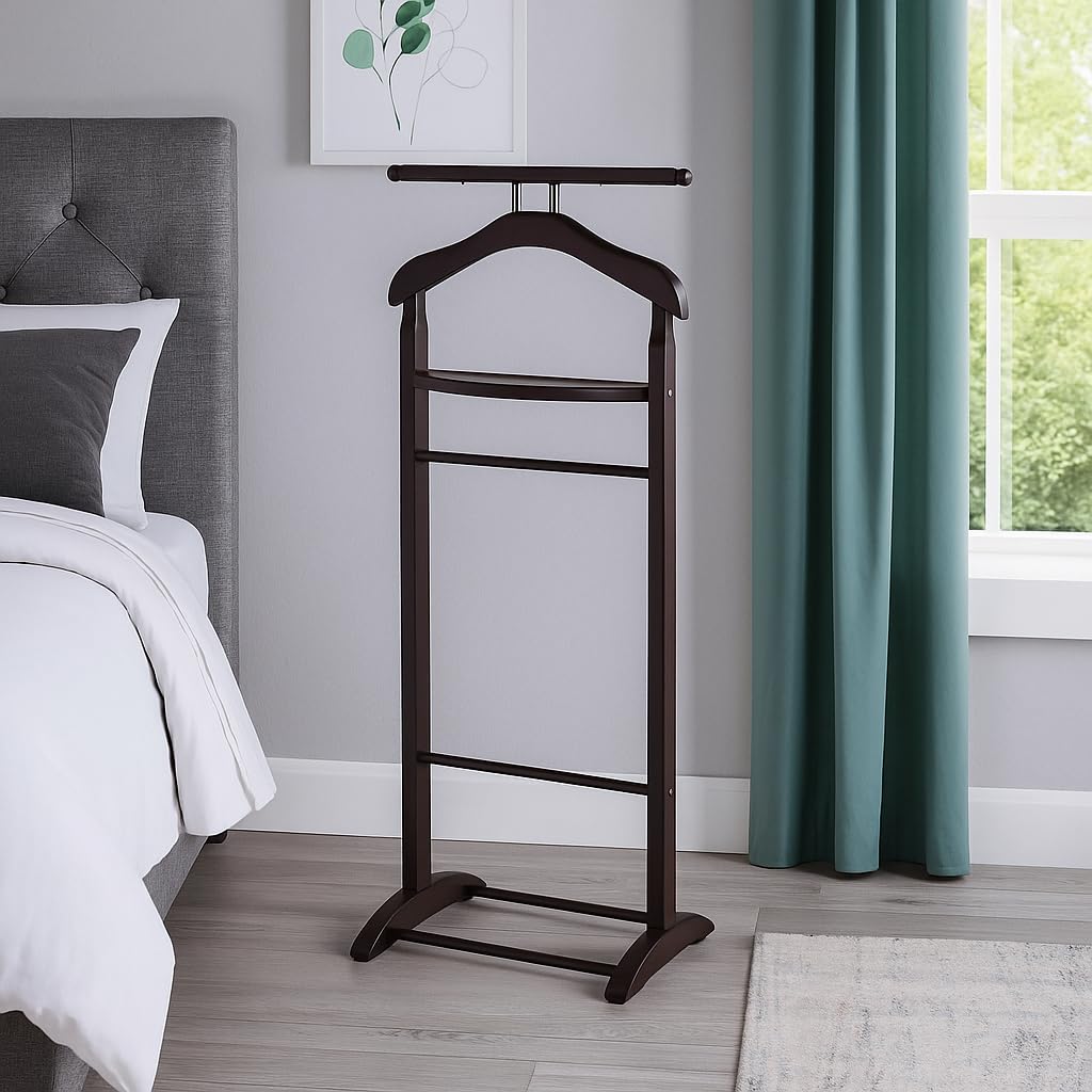 Proman Products Knight Valet Sand, 18" X 12" X 43.5""", Walnut