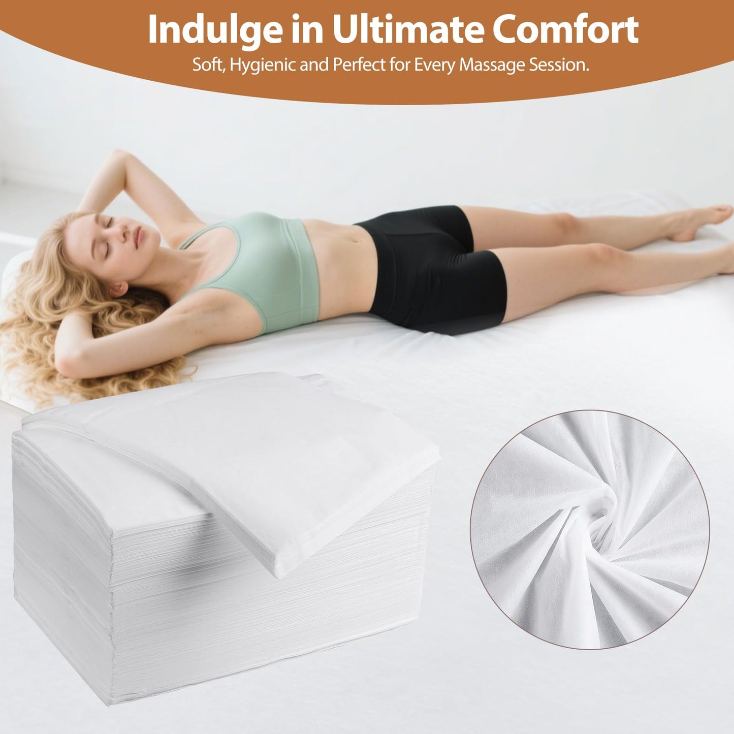 300 Pcs Disposable Bed Sheets 31" x 71" Massage Table Sheets Non Woven Fabric SPA Bed Cover Breathable for Massage Beauty Tattoos Massage Bed Cover for Ultimate Hygiene