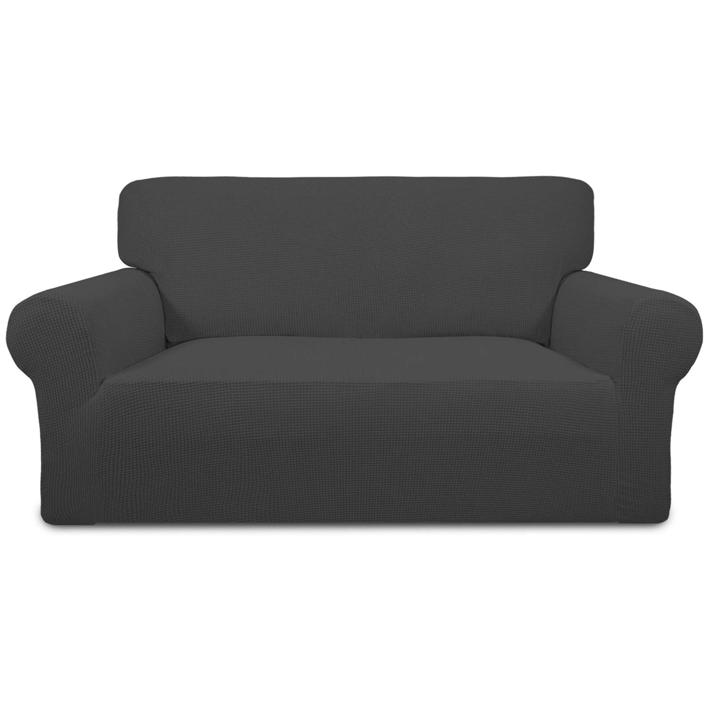 Easy-Going Stretch Sofa Slipcover Couch Sofa Cover Furniture Protector Soft with Elastic Bottom for Pets Kids Children Dog Spandex Jacquard Fabric Small Checks (Medium, Dark Gray)