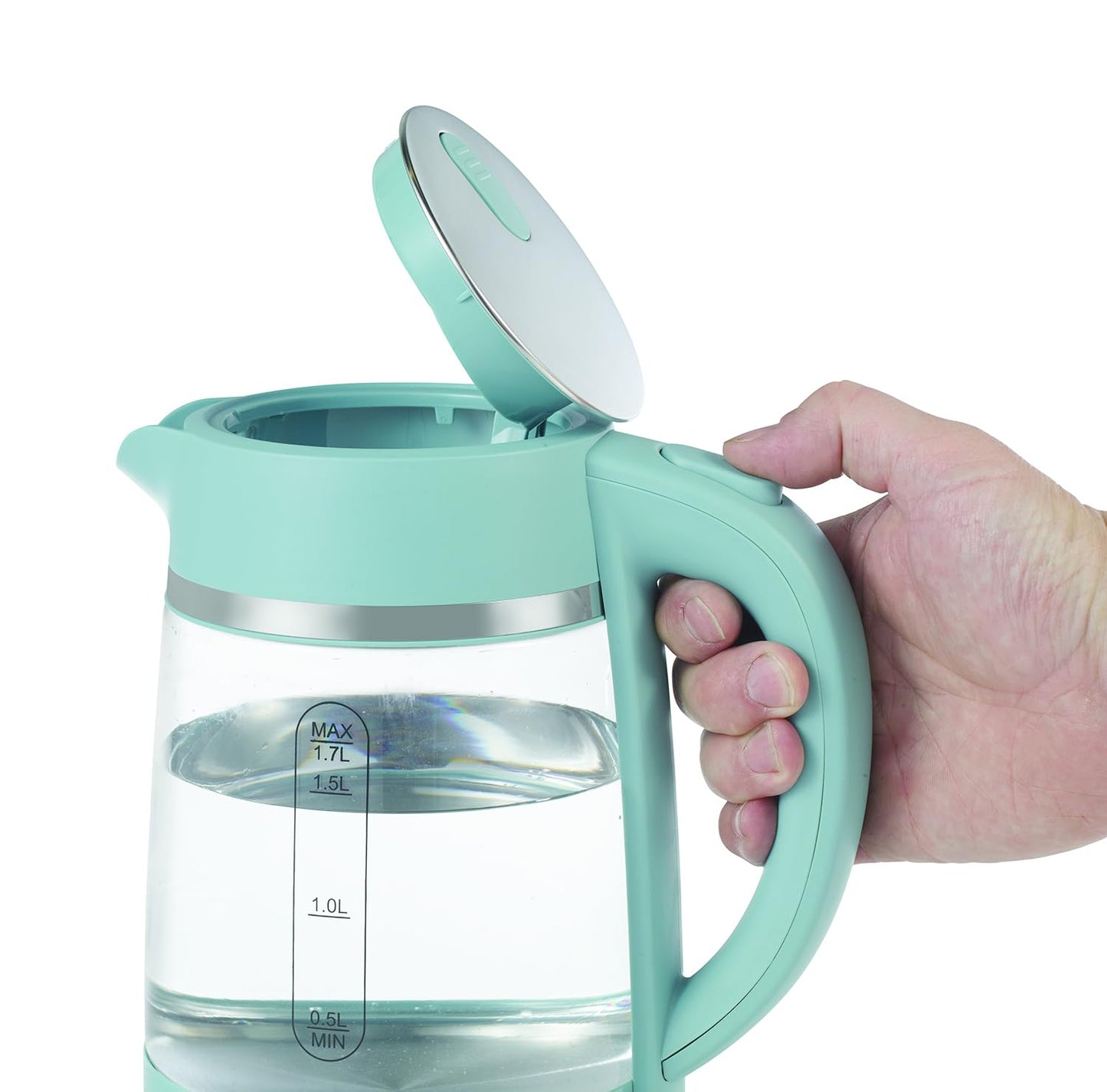 Starfrit Electric Kettle - 1.7L Borosilicate Glass with 5 Pre-Programmed Temperature Settings – Precise Temperature Control - Auto Shut-Off
