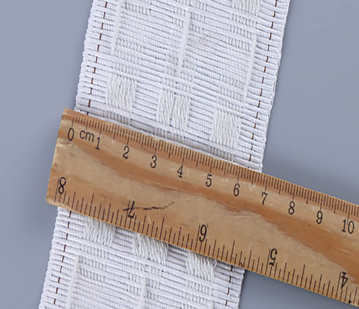 Marcoborthers Curtain Pleating Tape 20 Yards White British Style with 100 Pcs Stainless Steel Curtain Pleat Hook Clip, Perfect for Making Home Decor Projects.