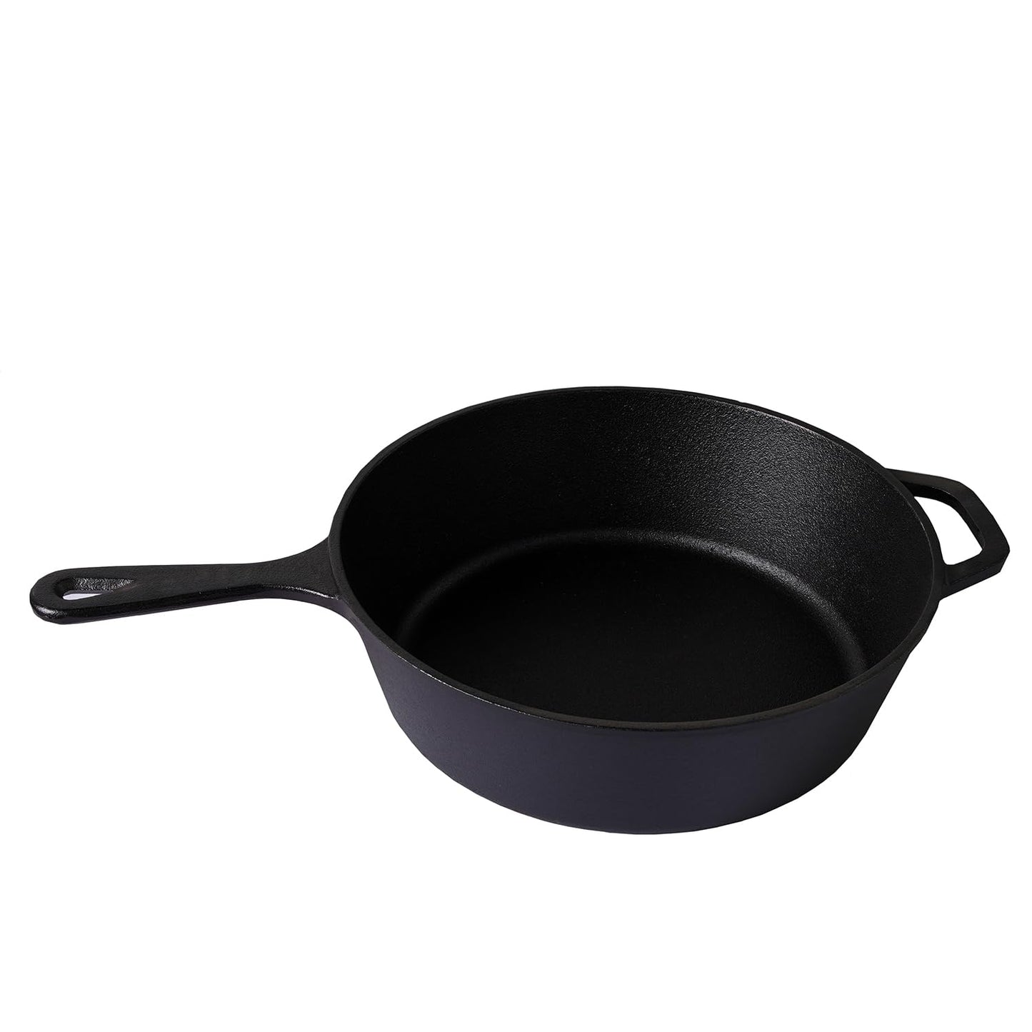 Cast Iron Skillet (Extra DEEP) - 10.25"-Inch (26 cm) with Skillet Lid, Frying Pans + Silicone Handle Holder Covers - Oven Safe Cookware - Indoor/Outdoor - Use on Any Stovetop, Grill, Induction Safe