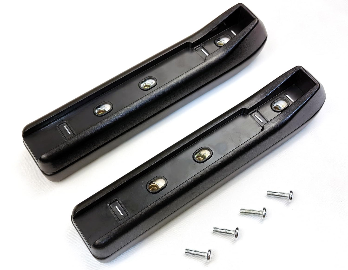 Arm Rest for Electric Mobility Scooters,10" Polyurethane Armrest Pad,W/Hardware,3-1/2" & 5-1/2" Hole Spacing,for Go-Go, Jazzy, Pride Electric Scooter,ARM153519,1Pr Black.