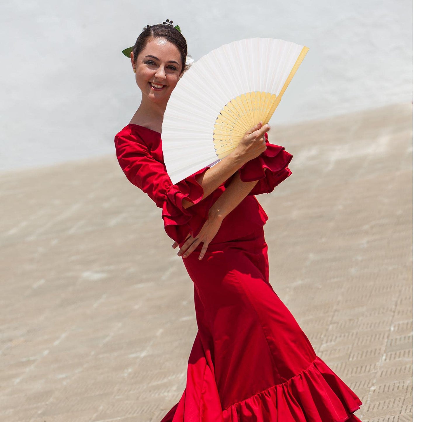 70 Pieces White Paper Hand Held Fan Bamboo Paper Folding Fans for Weddings Foldable Wood Wedding Fans for Guest Bridal Shower Dancing Party DIY Craft Photo Props Wall Decoration