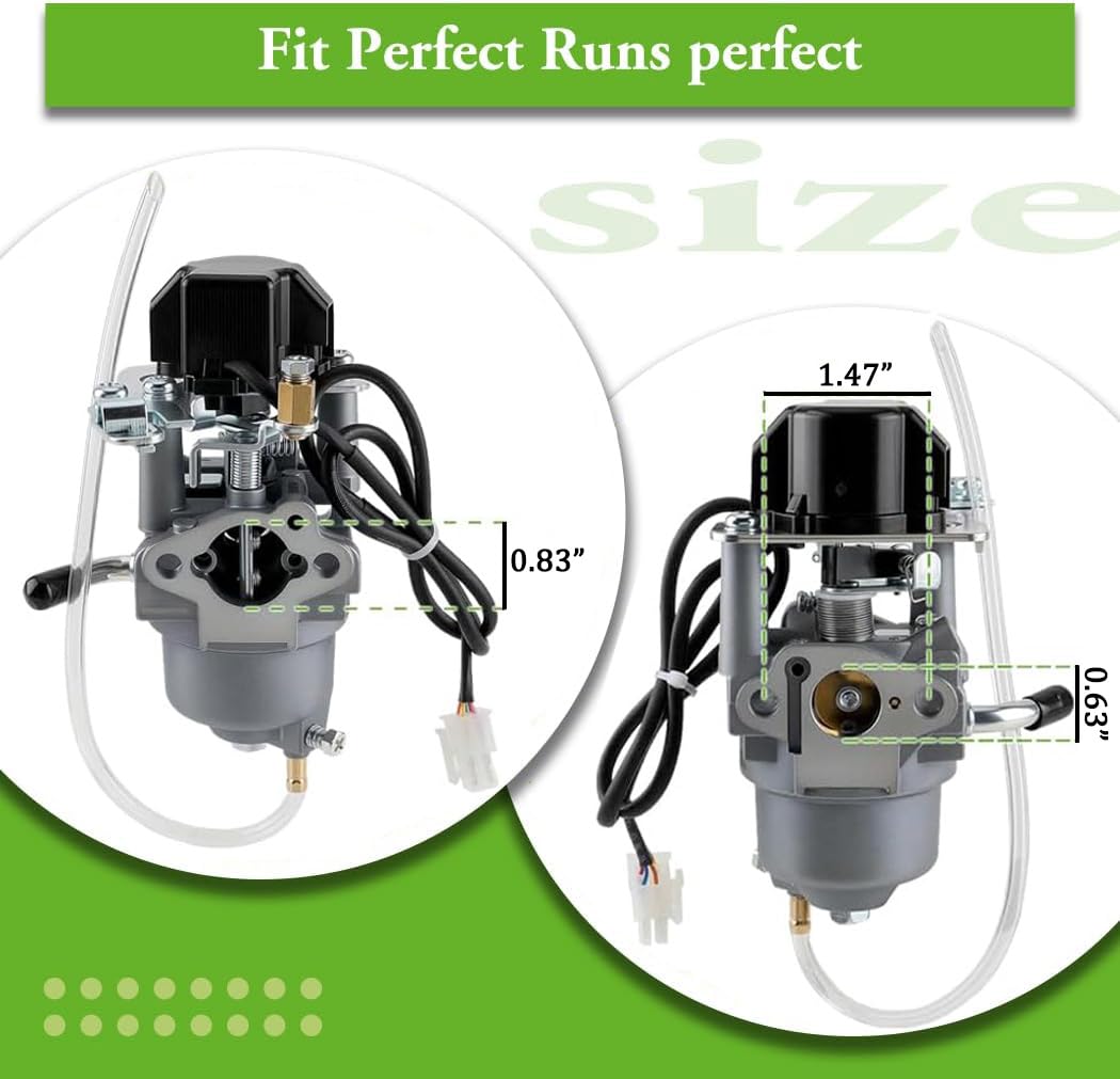 2000W/2500W Generator Carburetor for Predator Champion Firman Harbor Freight Yamaha A-ipower ETQ Ryobi Westinghouse 2000 2300 Watt Inverter Generator 62523 Carb with Fuel Line Gasket