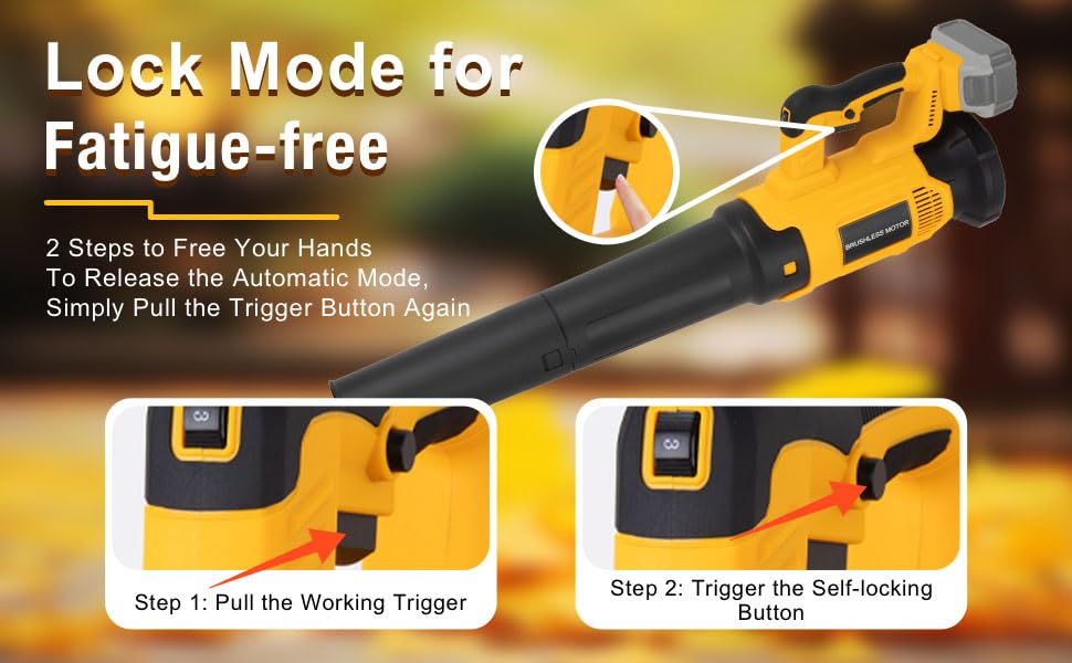 Cordless Leaf Blower Fit for Dewalt, 650 CFM Electric Leaf Blower, with Brushless Motor Built-in Protection Device, Variable Speed, Turbo Mode, for Driveway Lawn Care, Yard, Snow(Tool ONLY)