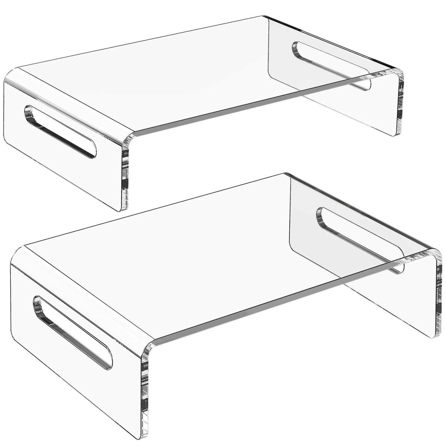 Zimilar 2 Pack Monitor Stand Riser, Acrylic, for Computer, Laptop, Printer, Notebook, iMac, Home Office, 2 Monitors