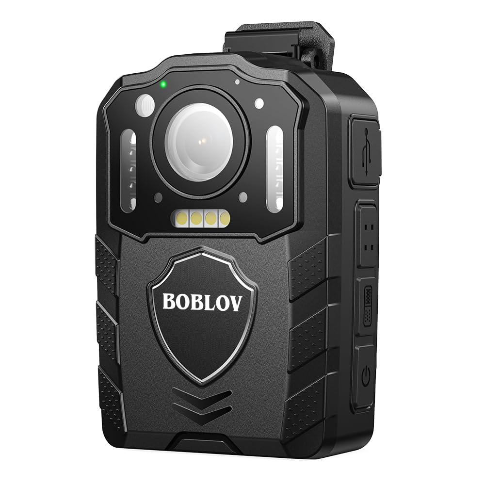 BOBLOV KJ25 1080P/48M 128GB Body Camera, with Night Vision, Police Camera, 13Hours for Video Recording, Body Cam provided Night Vision, Law Enforcement, and Pet Walking(128GB)