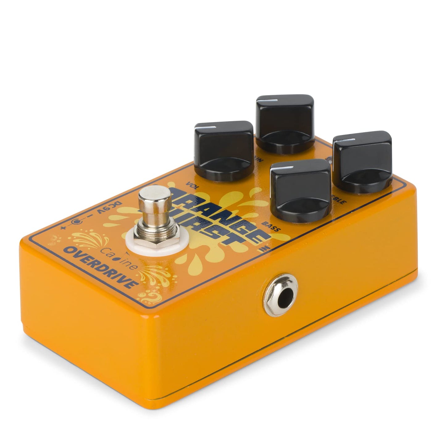 Caline CP-516 Orange Burst Overdrive Guitar Effect Pedal True Bypass Design White Knobs