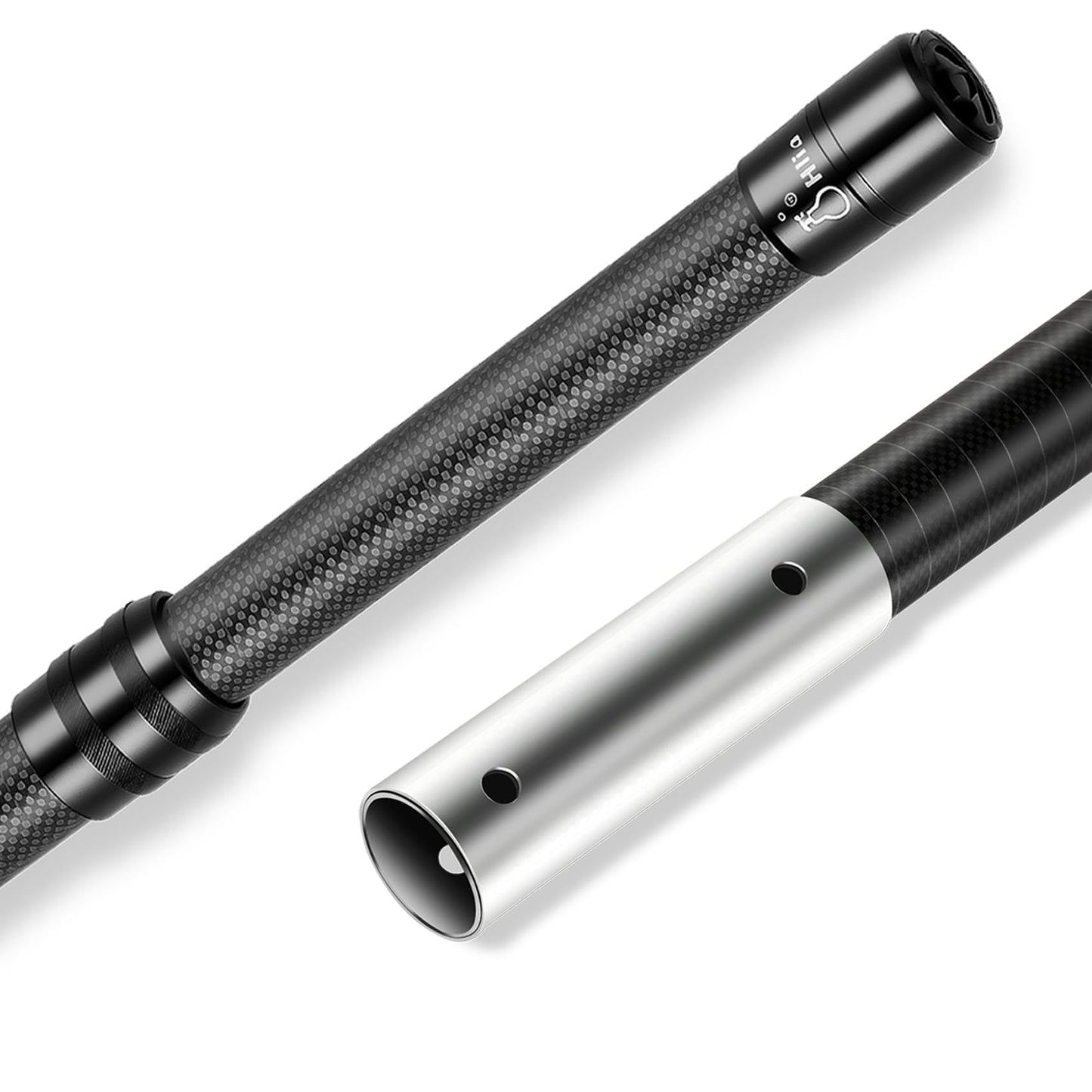 𝑵𝒆𝒘 Pool Pole Carbon Fiber, Premium15FT Pool Pole telescopic 4.6 to 15 FT, Adjustable 4 Piece Extendable Pool Cleaning Pole, Professional Pool Pole fit for Brushes, Vacuum, Nets, Skimmers, Rakes