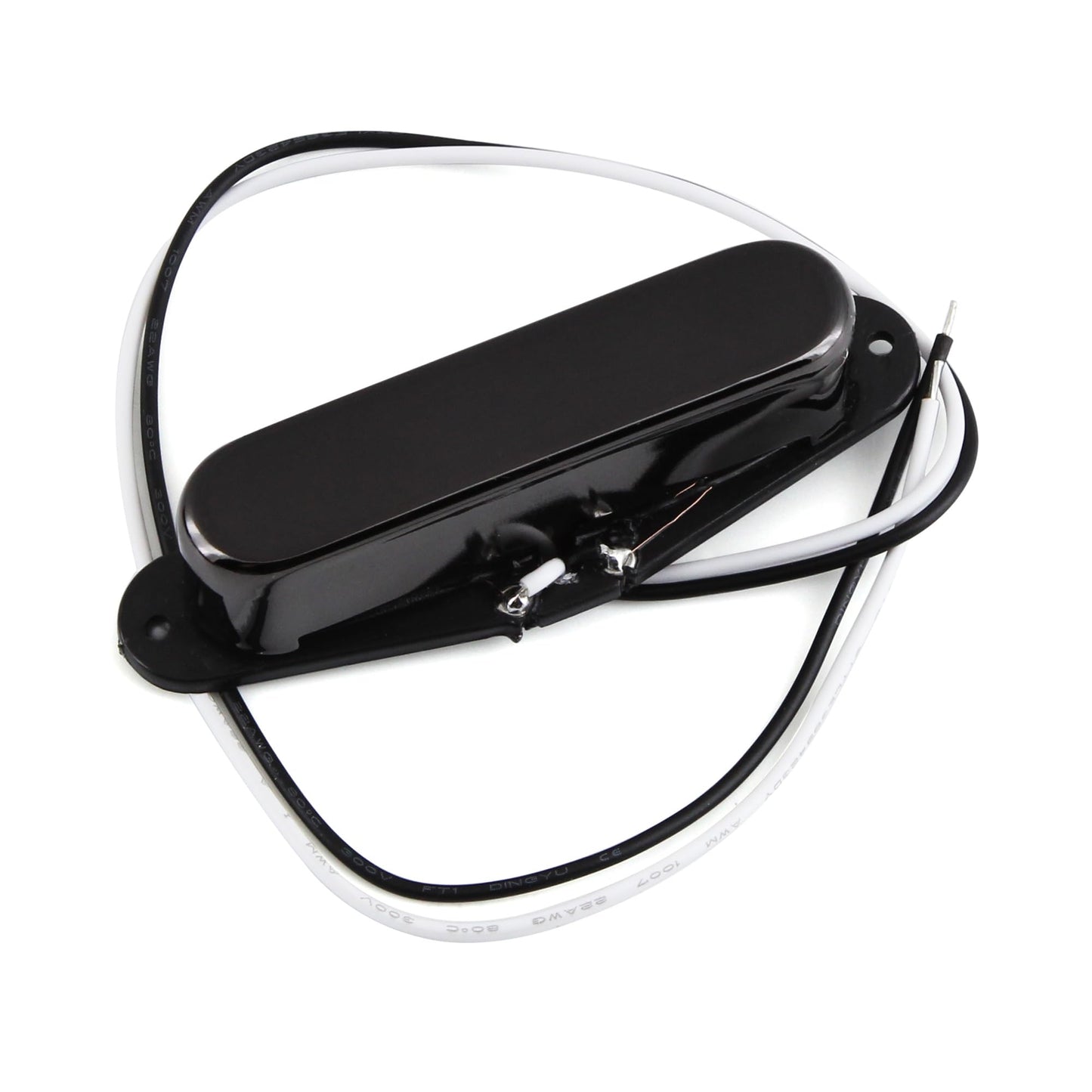 FLEOR Alnico 5 Tele Pickups Set Neck Pickup and High Output Hot Dual Rail Bridge Humbucker Pickup Set,Black