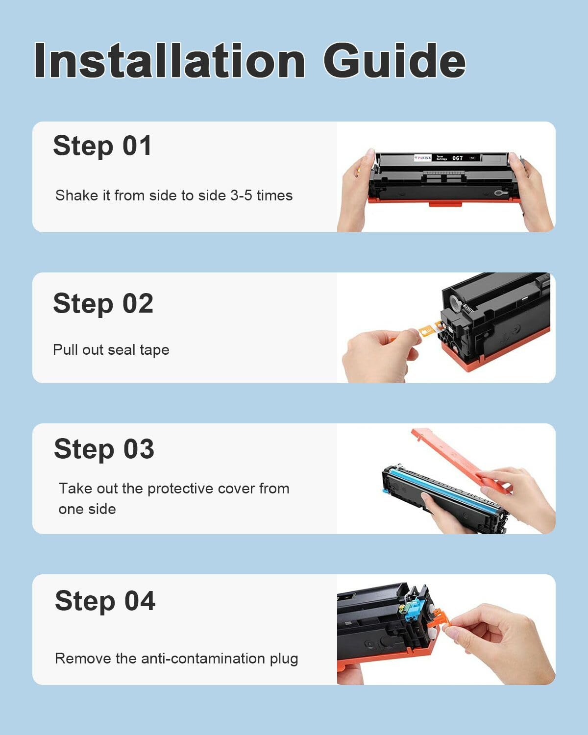 125 High-Yield Black Toner Cartridge 2-Pack Replacement for Canon 125 Toner Cartridge for ImageCLASS LBP6030w LBP6000 MF3010 Printer