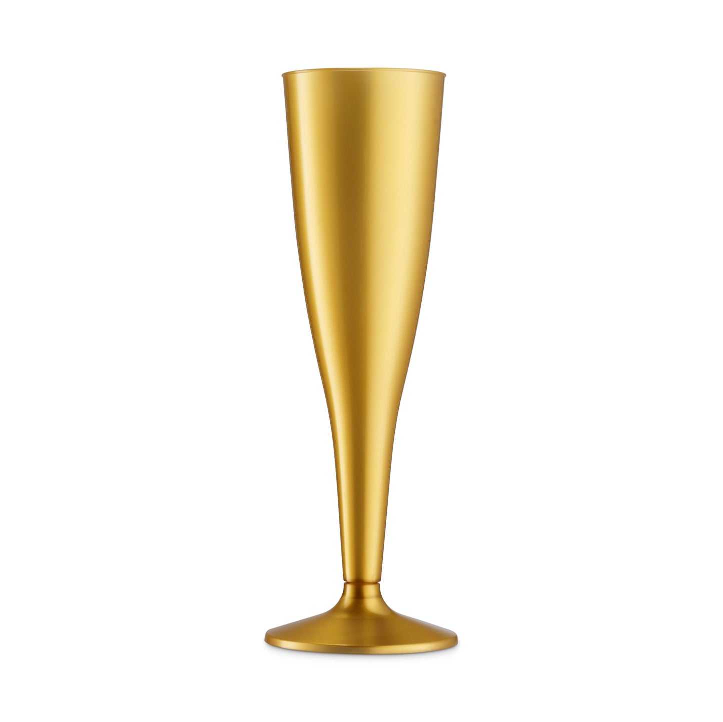 30 Pack Gold Plastic Champagne Flutes - 5 Oz Disposable Plastic Toasting Glasses - Wedding Party Cocktail Mimosa Plastic Cups