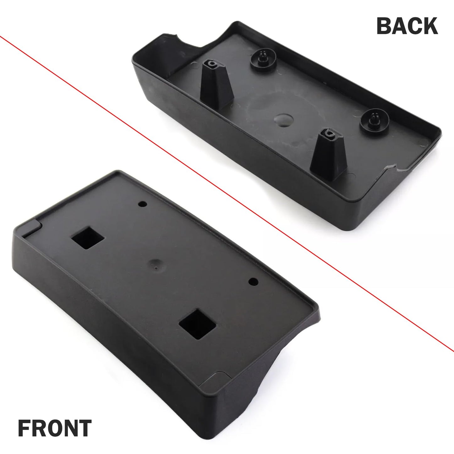Front License Plate Frame for Dodge Ram 2500/3500 / 4500/5500 2019 2020 2021 2022 2023 2024 2025 Front Bumper License Plate Holder Mounting Bracket Cover Replace # 68362197AA CH1068166