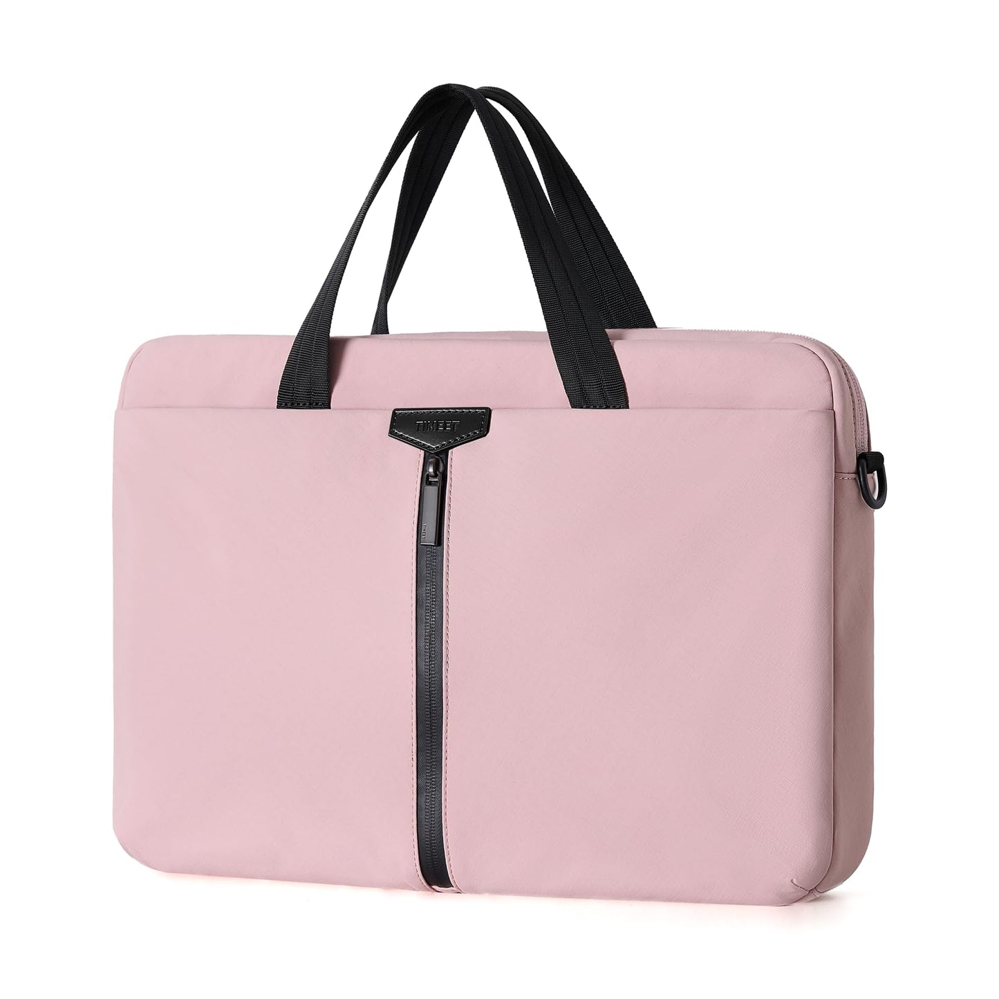 Timeet 17.3 Inch Laptop Bag for Men Women, Lightweight Computer Bag Laptop Briefcase with Shoulder Strap, Water-Resistant Laptop Shoulder Bag Work Bag Business Travel Office, Dusty Pink