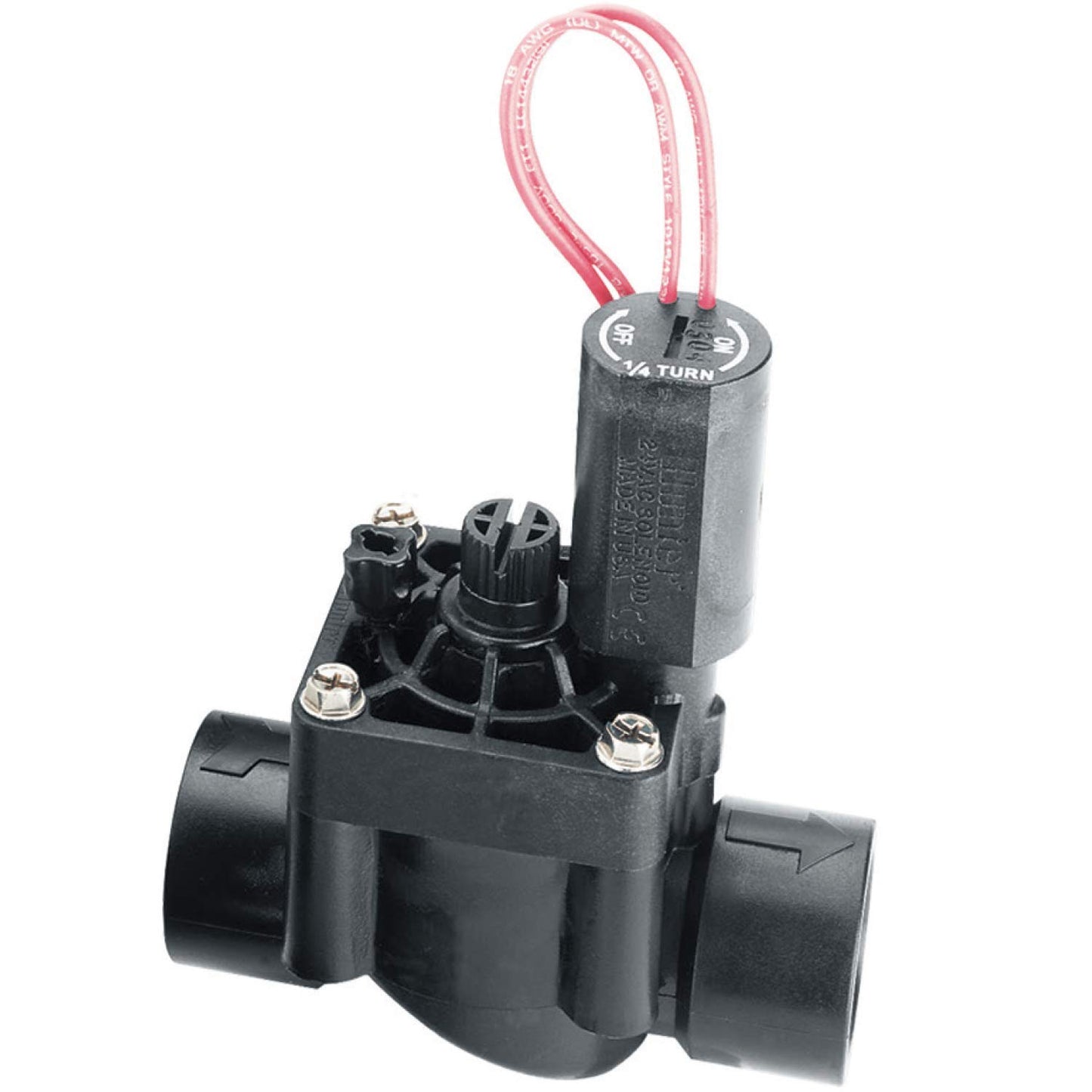 Hunter PGV 1" Electric Sprinkler Valve, 24V AC, Flow Control, Female Threaded, Heavy Duty Diaphragm, 150 PSI, Inline Irrigation Valve for Lawn, Garden, or Commercial Use