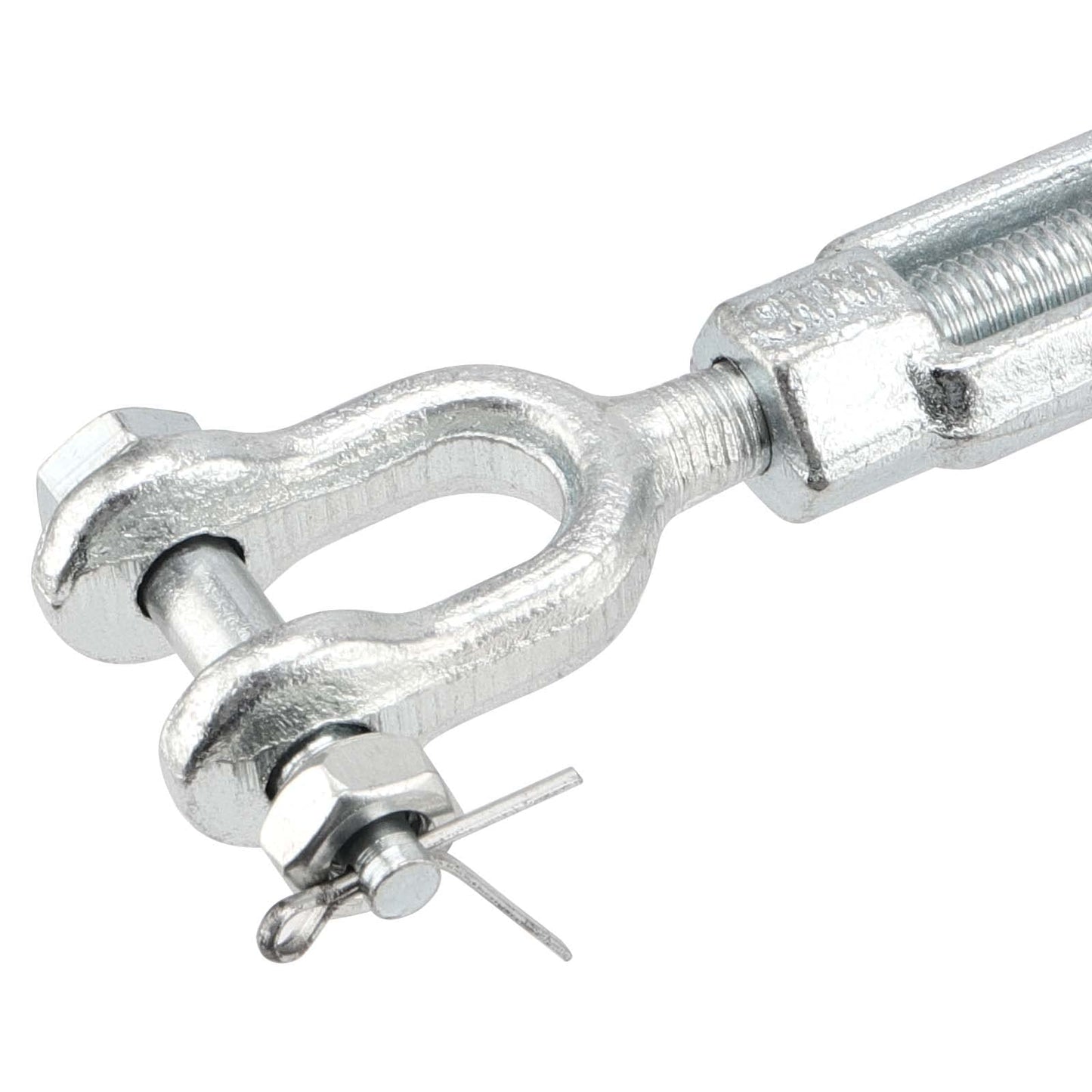 TAICHEUT 4 Pack M12 Galvanized Steel Turnbuckle, 1/2 Inch Heavy Duty Jaw and Jaw Turnbuckle, Weather Resistant Forged Turnbuckle for Tension Cable, Rope, Chain, 2200 lbs Working Load