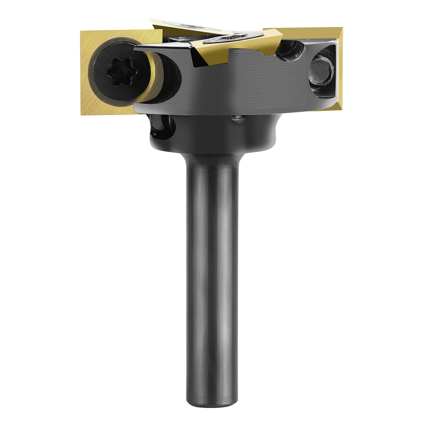 SpeTool 1/4 Inch Shank 1-1/4" Cutting Diameter Spoilboard Surfacing Router Bit 2+2 Inserts Cutter Planing Bit Flycutter with ATS Coated Insert