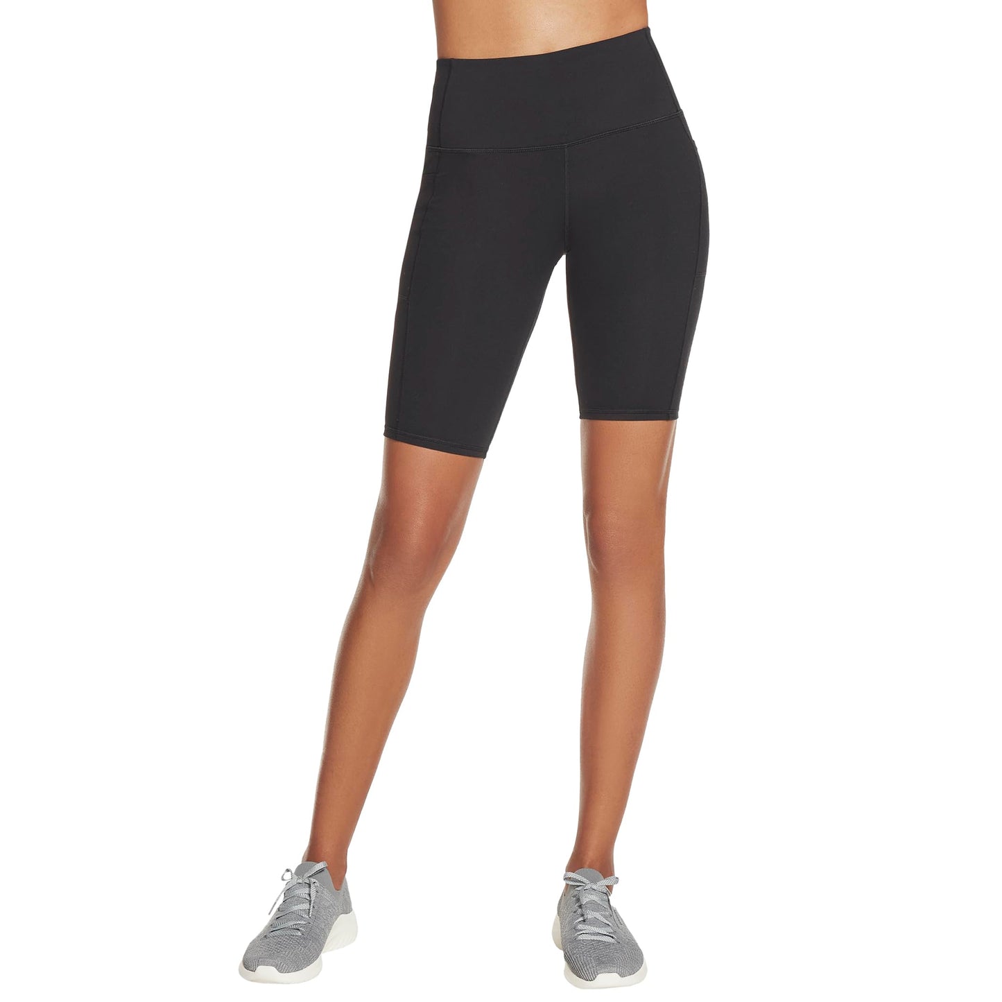 Skechers Women's Go Walk High Waisted 10" Bike Short, Black, X-Large