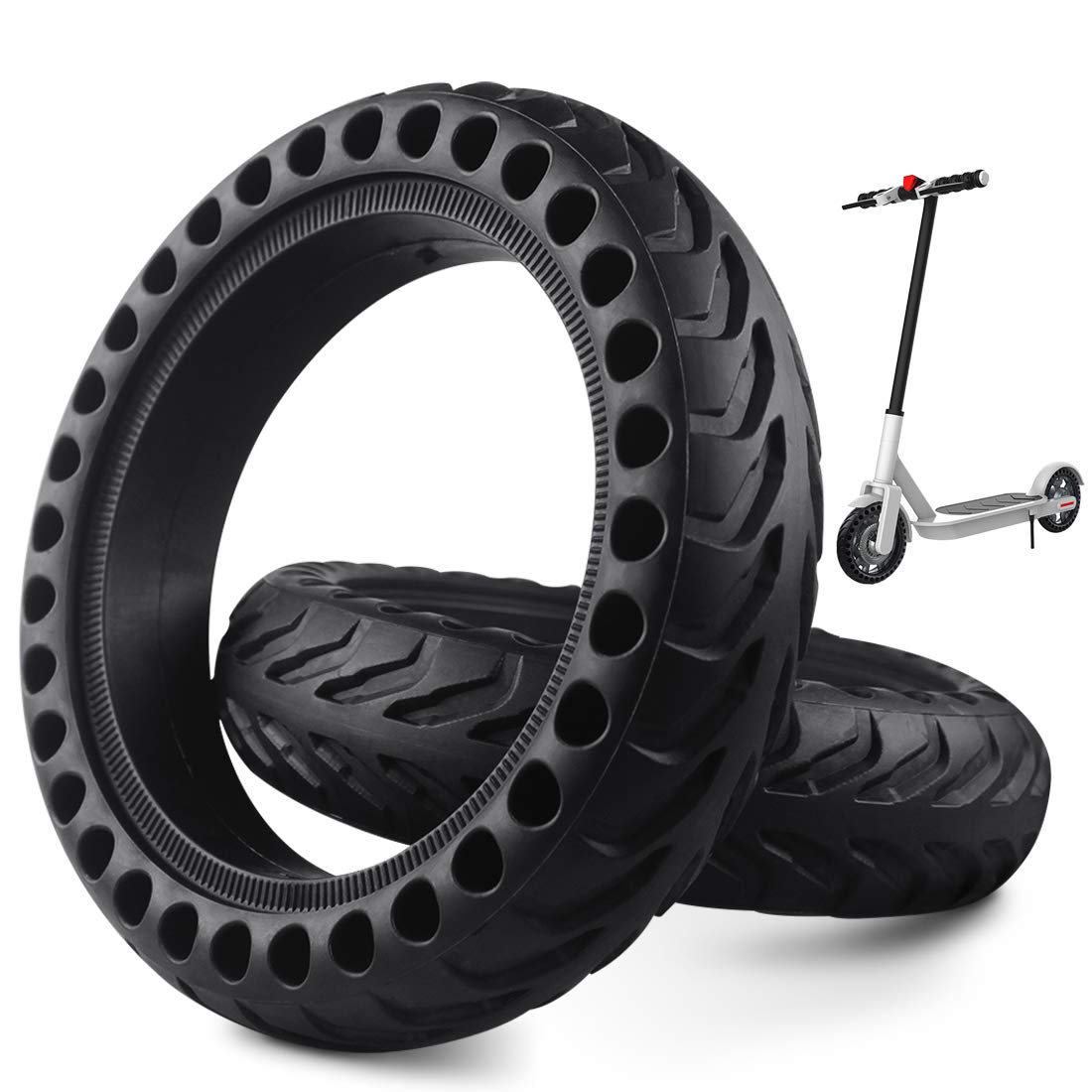 8.5 Inch Solid Tire Tyre for Xiaomi mijia M365, Front/Rear Rubber Tire Wheel Replacement for Electric Scooter 8 1/2x2 Anti-slip (2)