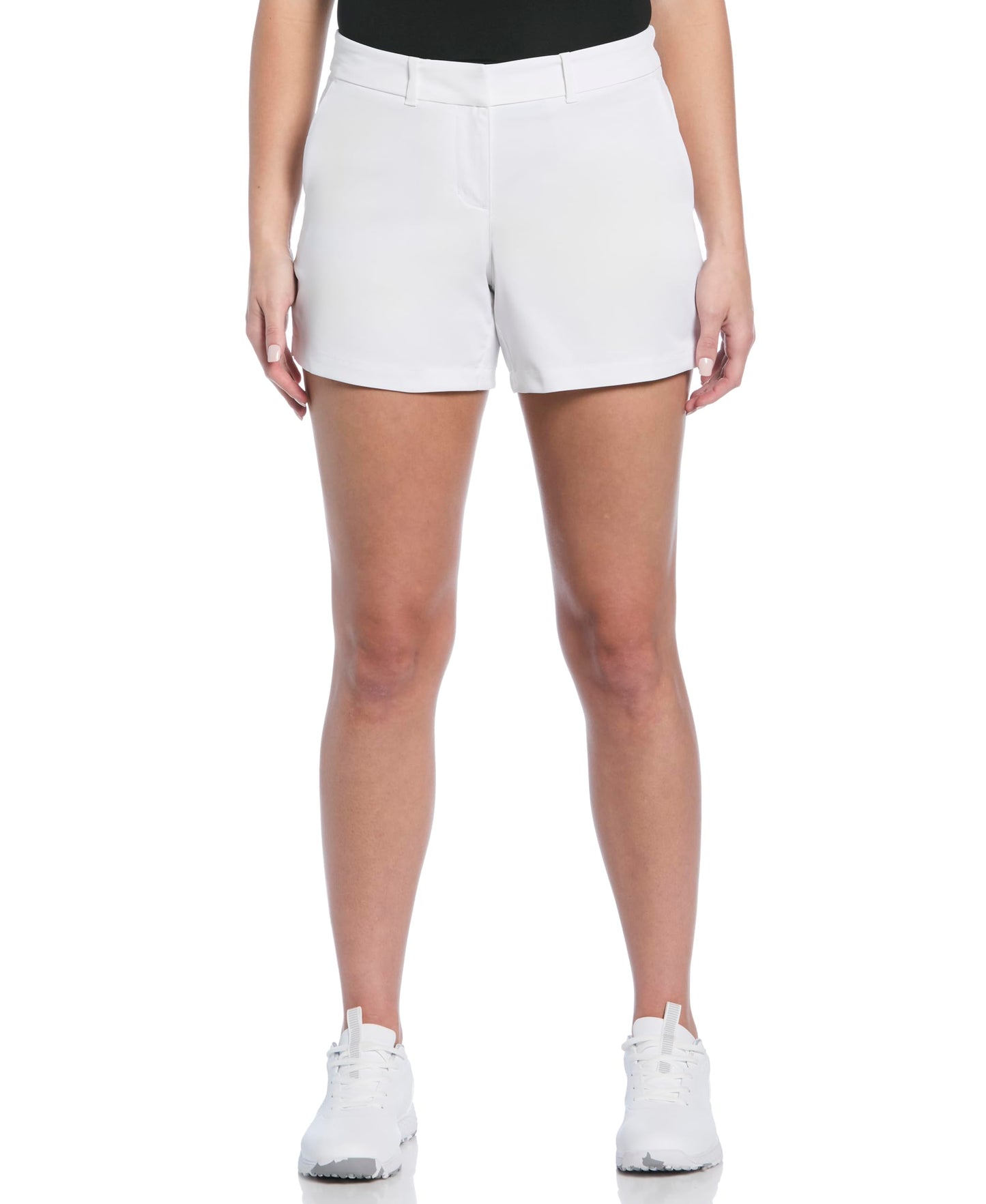PGA TOUR Women's 4.5" Woven Golf Shorts (Size 0-18 Plus), Bright White, 12