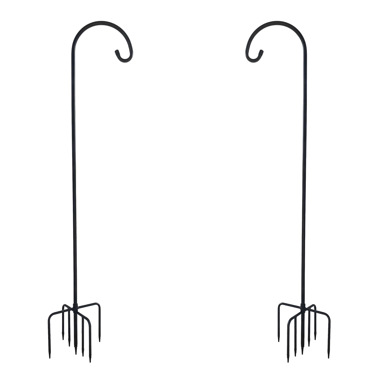 Heavy Duty Outdoor Shepherd Hooks，Adjustable Bird Feeder Pole Stands with 7 Prongs Base，76 Inches Garden Plant Stand Plant Hanger for Bird Feeders,Solar Lights,Plant Flower Basket,Wedding Decor