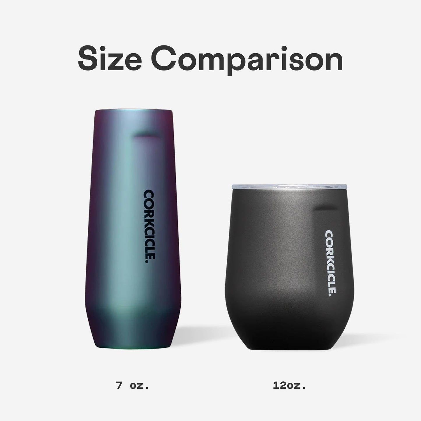 Corkcicle Stemless Wine Tumbler - Keeps Drinks Cold for 6 Hours - Triple-Insulated Stainless Steel - Non-Slip Base - Summer Drinkware Gift - Keeps Drinks Ice Cold - 12 oz - Gloss Midnight Navy