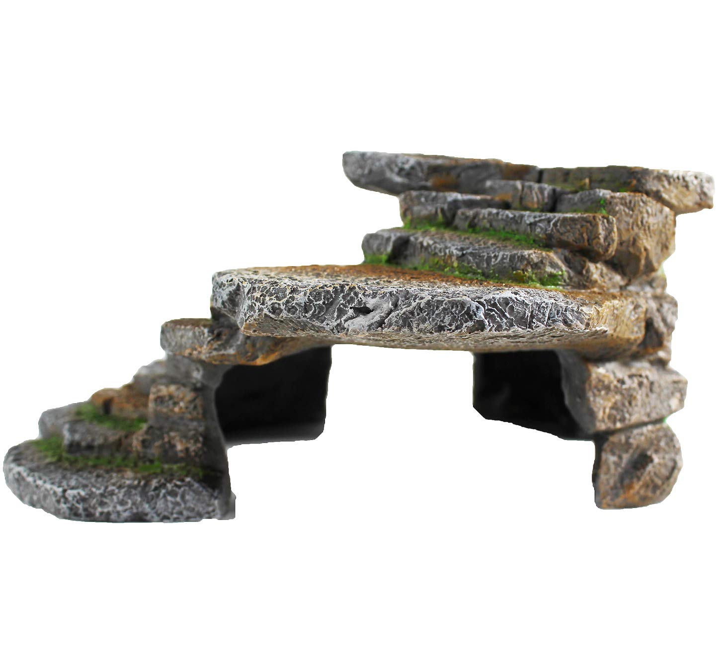 PENN-PLAX (REP183) Reptology Shale Scape Step Ledge & Cave Hideout – Decorative Resin for Aquariums & Terrariums – Great for Reptiles, Amphibians, and Fish – Large