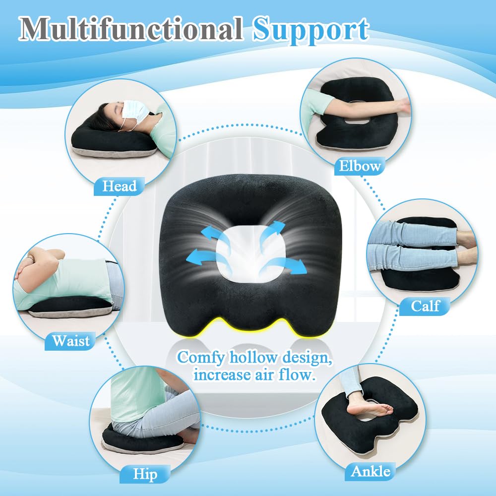 Bed Sore Cushion for Butt Donut Pillow for Tailbone Pain Relief Sitting Hemorrhoid Pillows Donut Postpartum Doughnut Pillow Pressure Ulcer Cushion Sitting Medical Donut Seat Cushion After Surgery