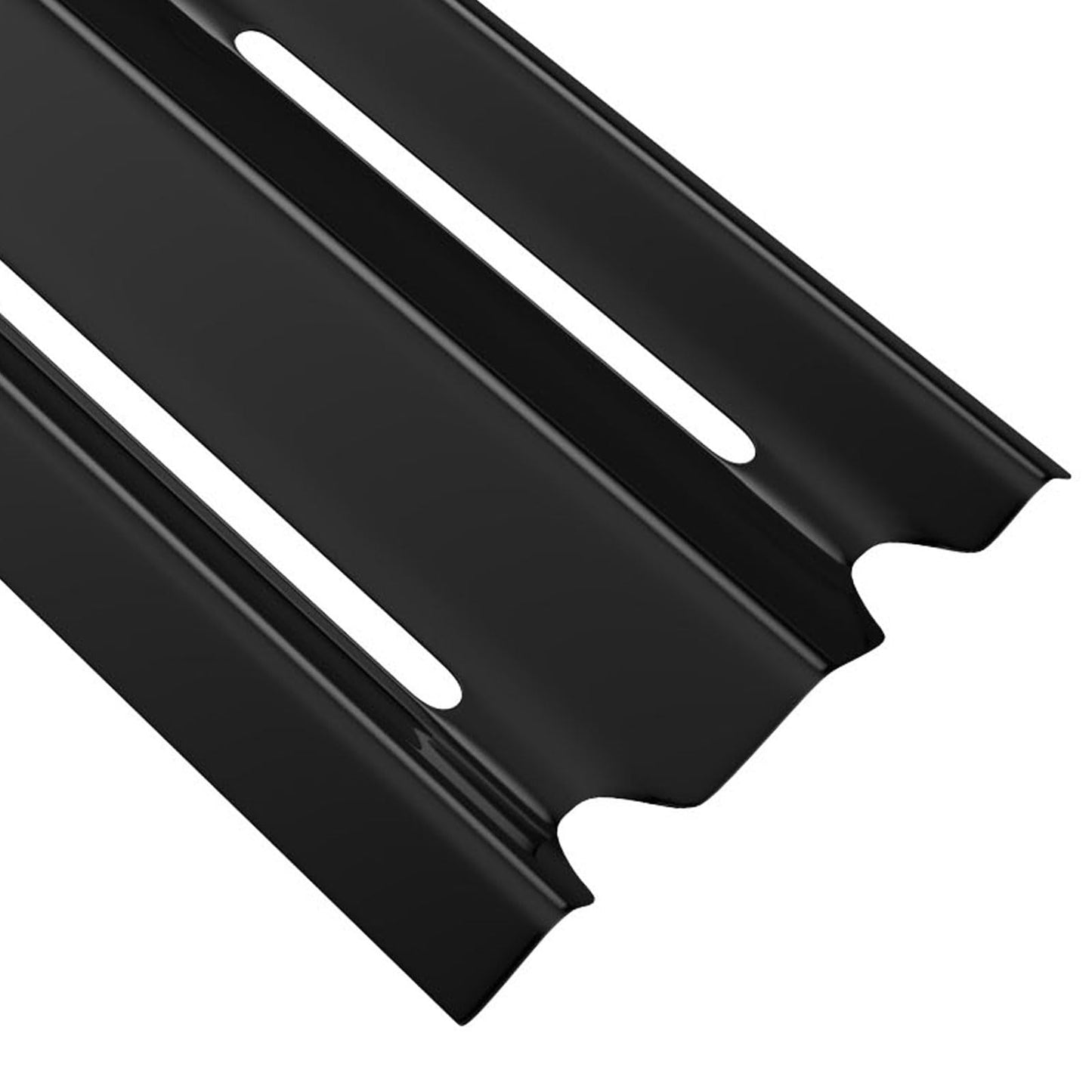 GLOWYE BBQ Heat Plates Replacement Parts for Broil King Baron & Huntington & Sterling Gas Grills, 4 Pack Porcelain Steel Heat Shield Tent Burner Cover, 15 7/8 x 6 inch