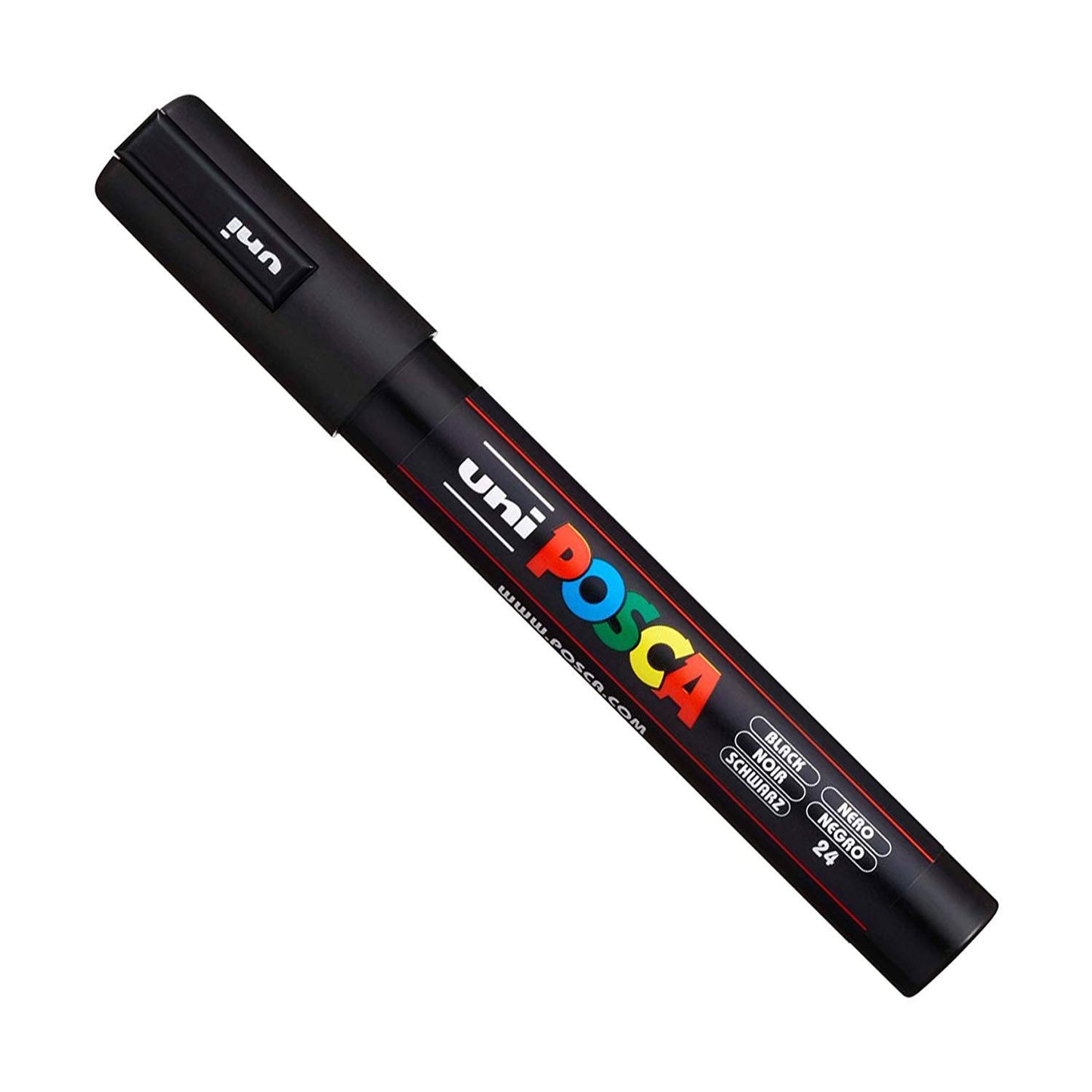 Uni Posca PC-5M Paint Pen Art Marker Pen - Professional 12 Pen Set - Extra Black + White