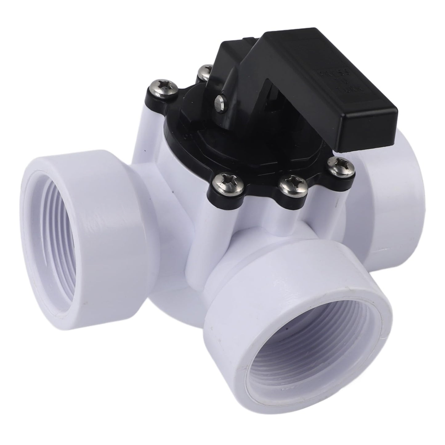 Haofy 3 Way Diverter Valve PVC G1 Threaded Easy Control, Adjustable Stop Feature for Pools Spas