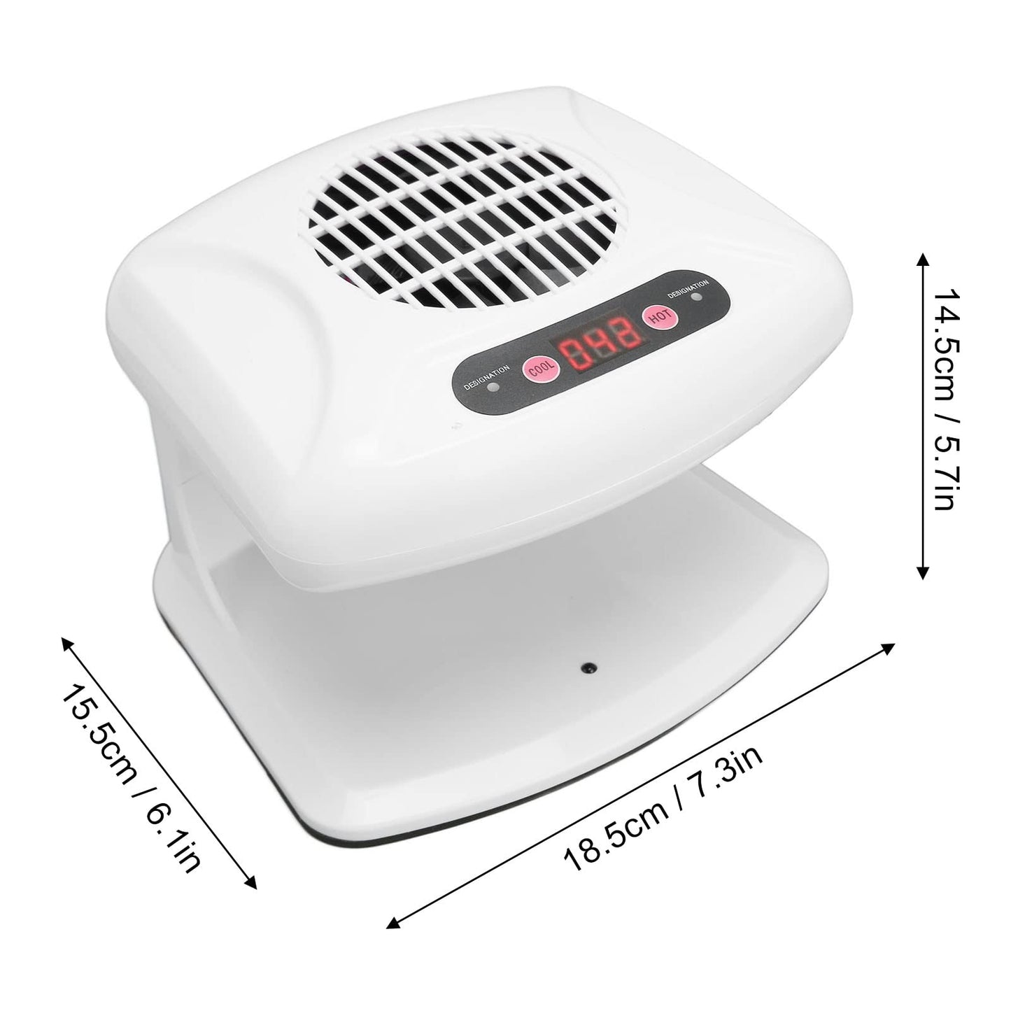 Brrnoo 300W Air Nail Dryer with Automatic Sensor,Timing Air Nail Fan Blow Dryer for Both Hands and Feet, Warm & Cool Wind Blower Dryer for Nail Polish Home Salon