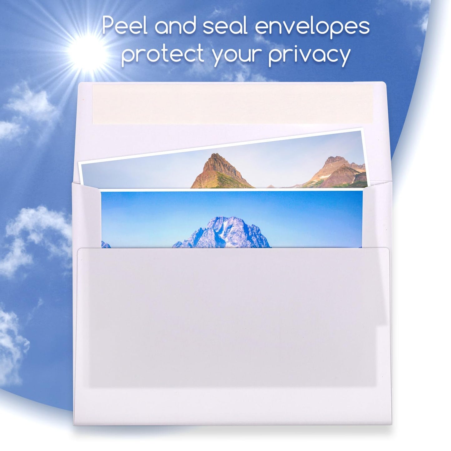 Outdoramic A2 Envelopes Self Seal 500 Pack - 4-3/8 x 5-3/4 White Invitation Envelopes Bulk for Postcard, Wedding, RSVP, Thank You Notes, Announcements, Greeting Cards, Photos