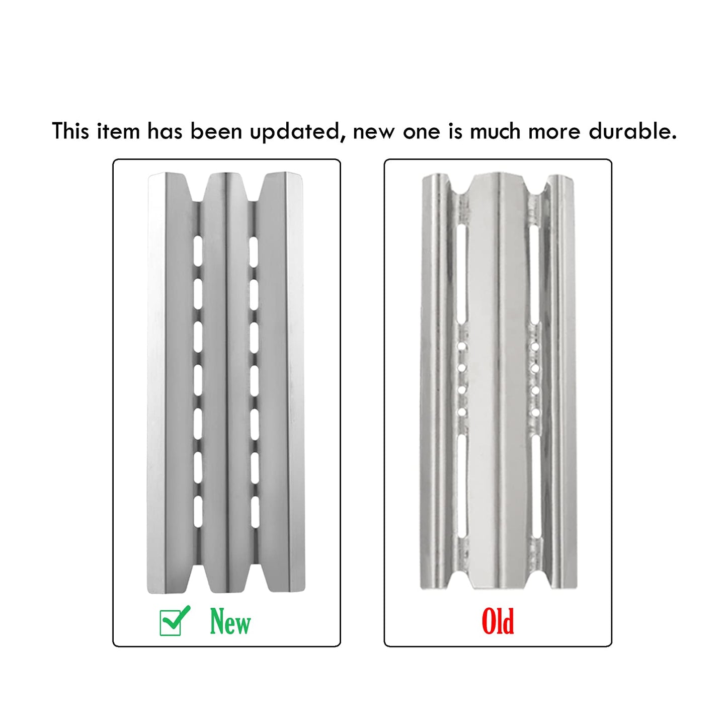 BBQSAVIOR SP51 BBQ Parts Heat Shield Replacement for Broil King Baron, Broil Mate 7123-64H, 7123-67H, Huntington Barbecue Gas Grills, 15 7/8 x 6 inch Heat Plate 52209-404, 4-Pack