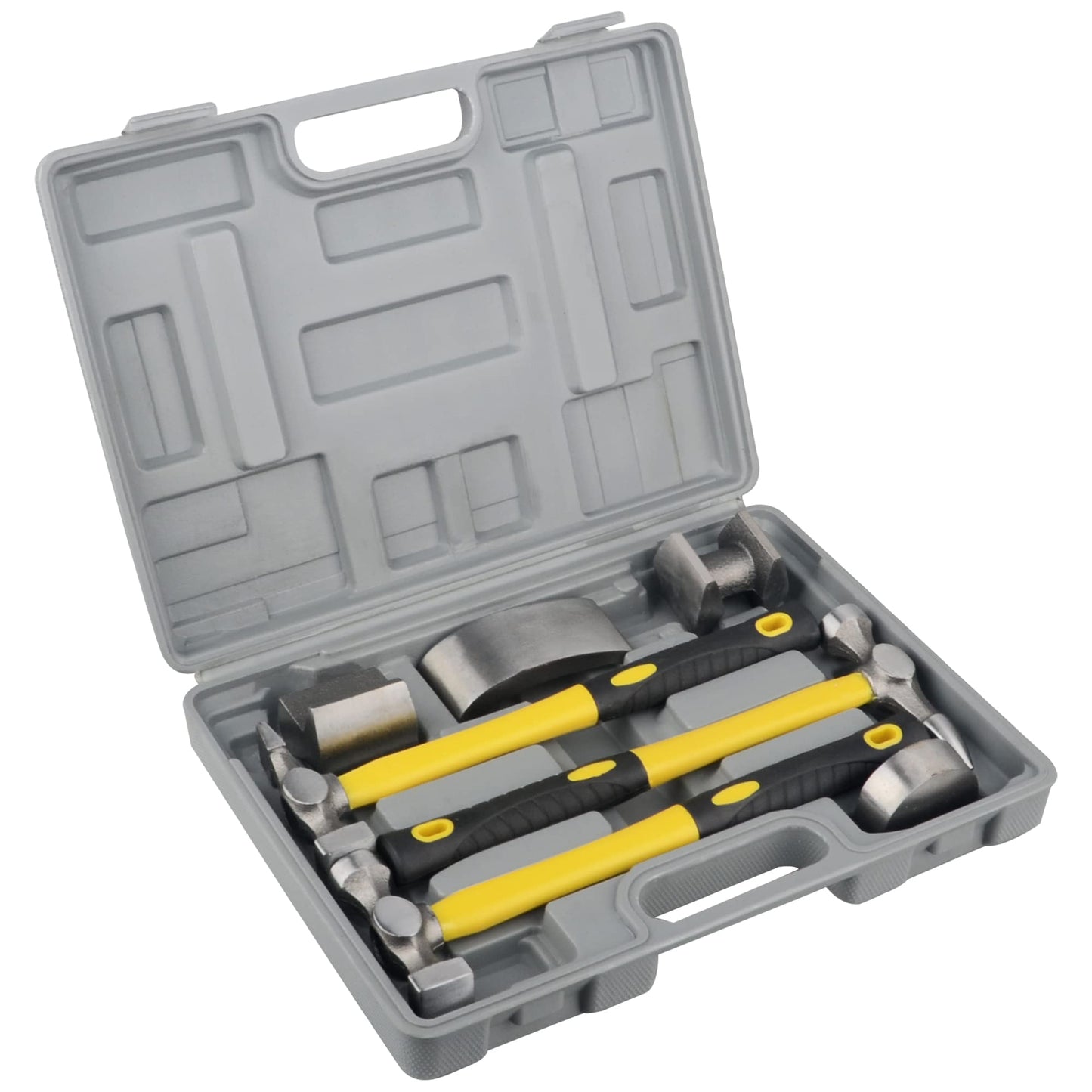 DAYUAN 7Pcs Auto Body Repair Kit, Craft Panel Beating Hammer and Dolly Set Hammer Dent Body Fender Tool