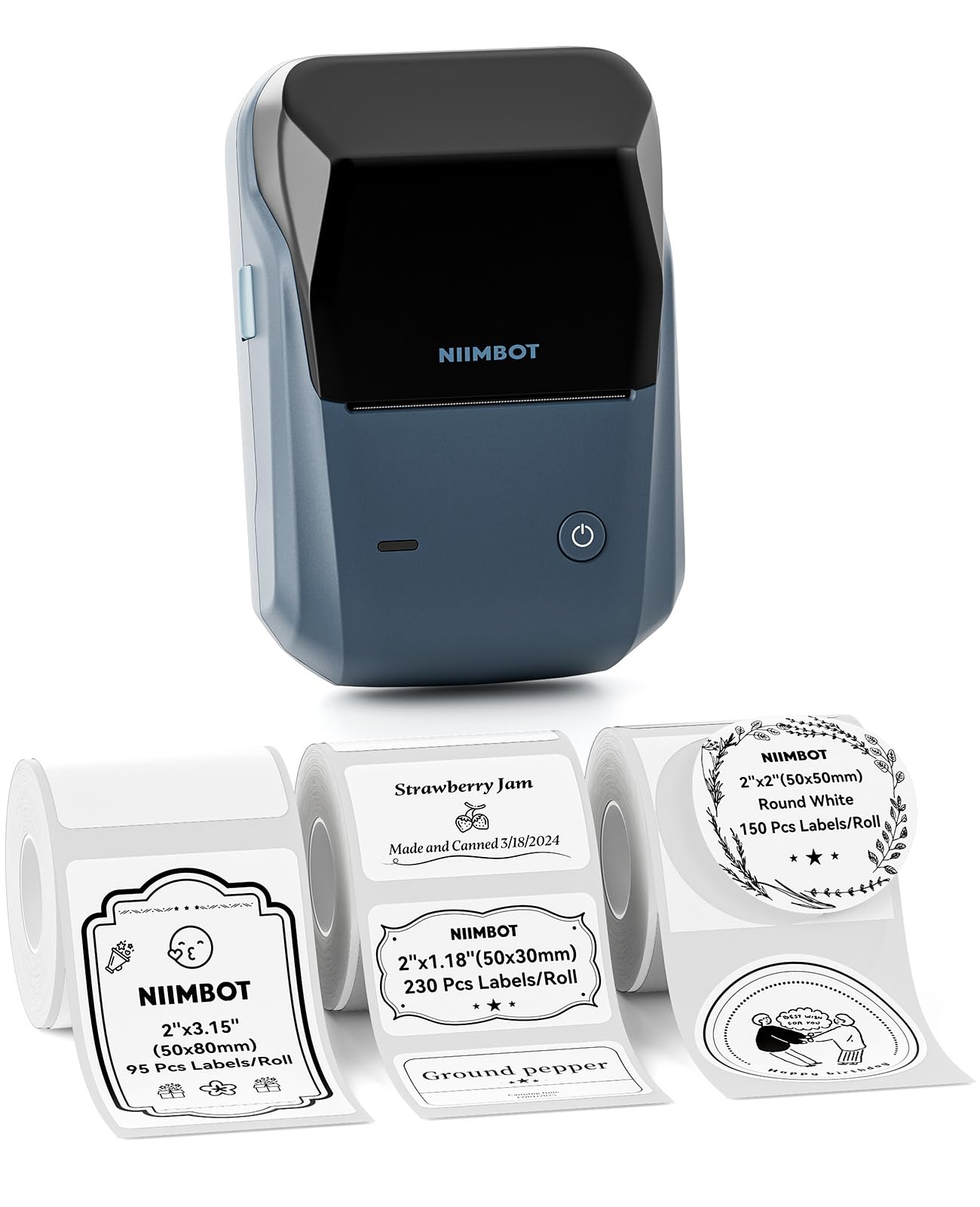 NIIMBOT B1 Label Maker Machine with Tape, Portable Thermal Bluetooth Printer for 2'' Stickers, Mini Barcode Labeler for Home School& Small Business