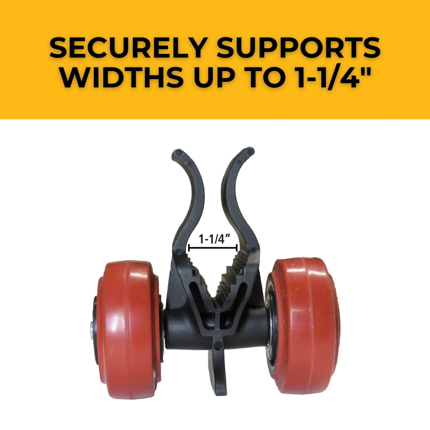 FastCap 02120 Clip N ROLL with Steel Axel, Polyurethane Wheels, 500 LB Capacity